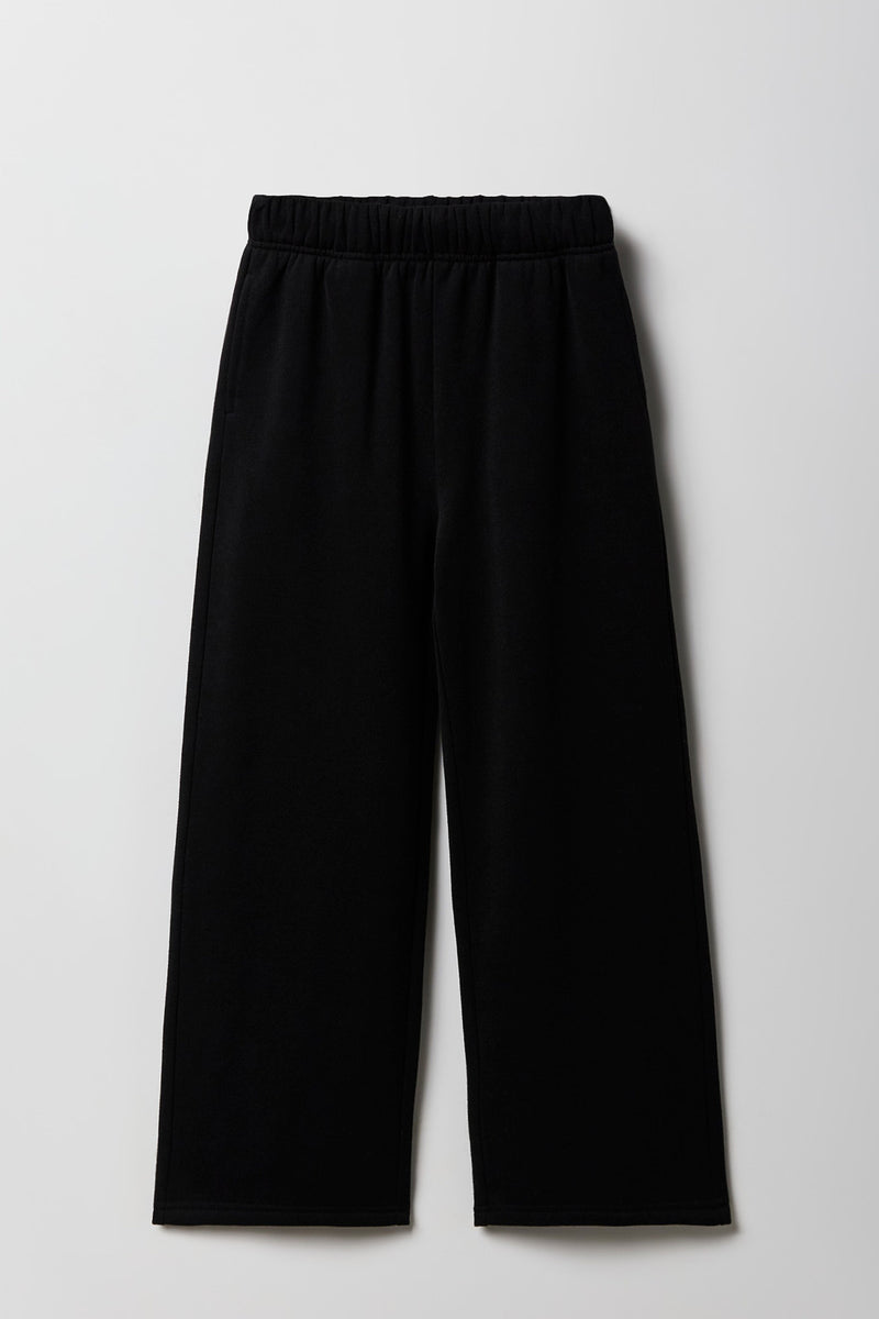 Pantalon en molleton jambe large à imprimé pour filles