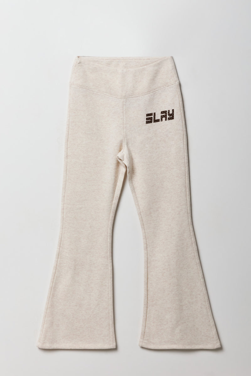 Girls Slay Rhinestone Fleece Flare Sweatpant