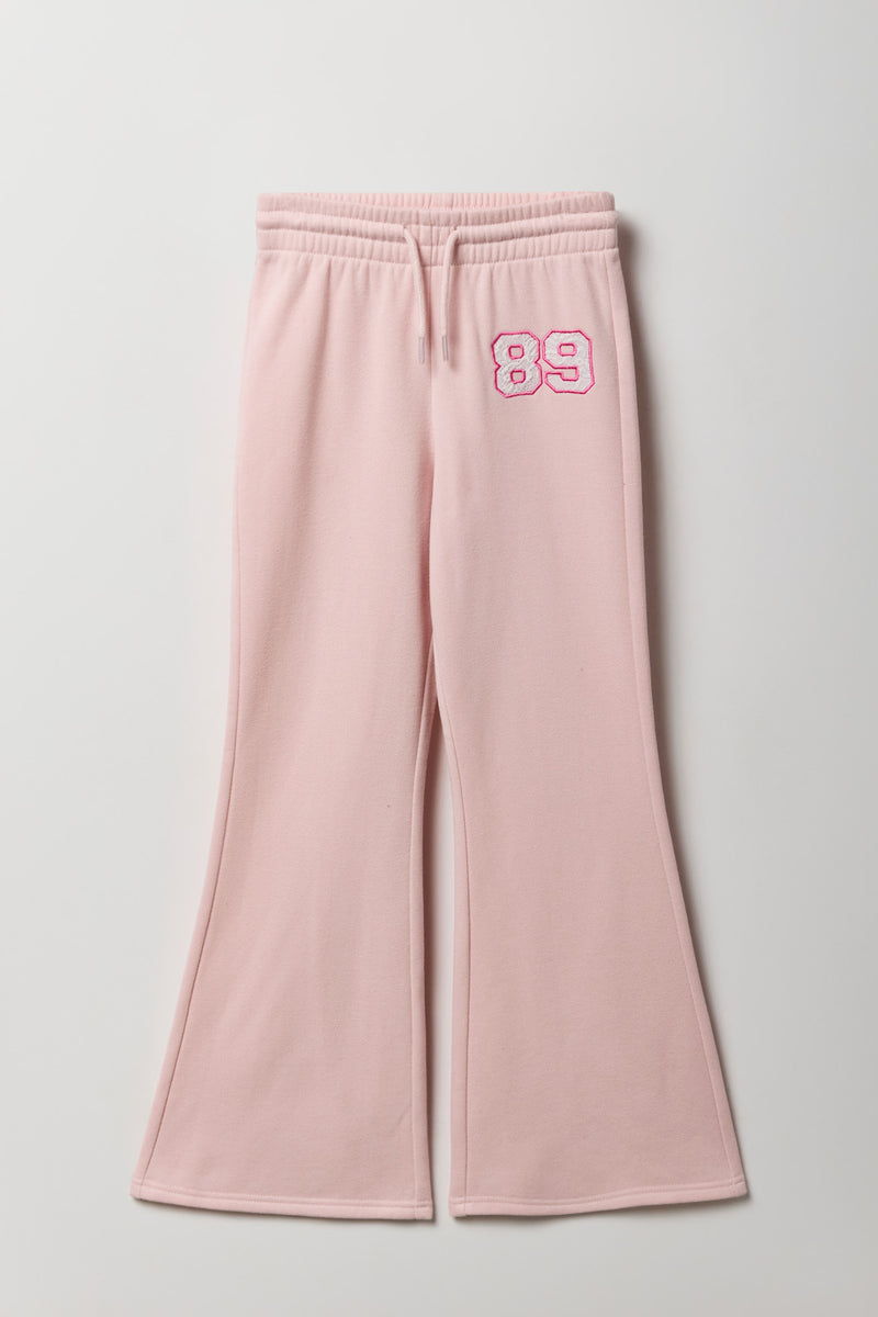 Pantalon d'entraînement à jambe évasée imprimé pour fille