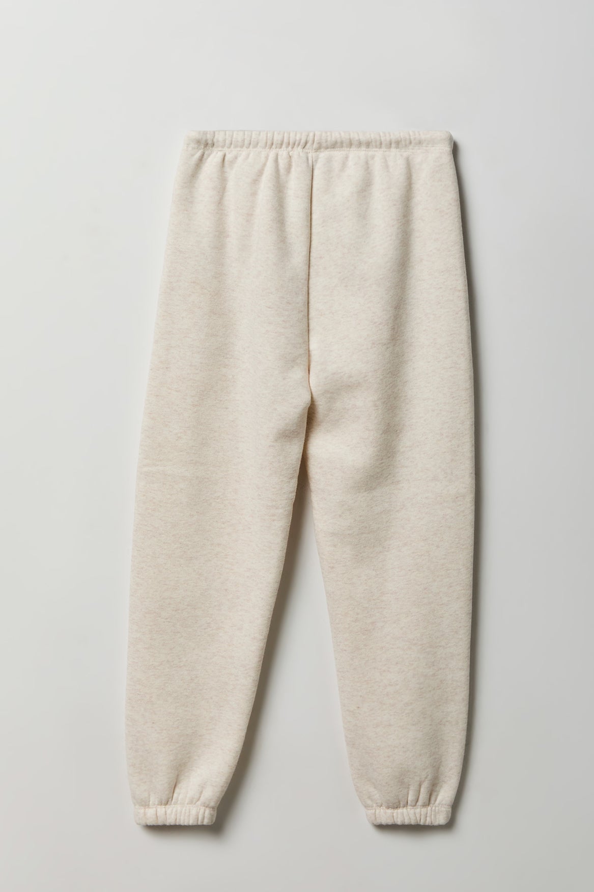 Alt View 2. Girls Fleece Oversized Jogger - Oatmeal