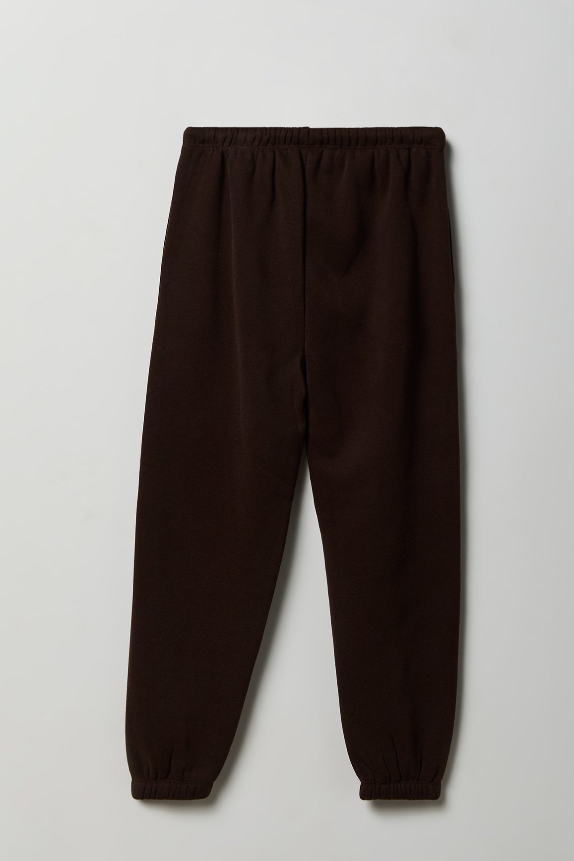 Alt View 2. Girls Fleece Oversized Jogger - Brown
