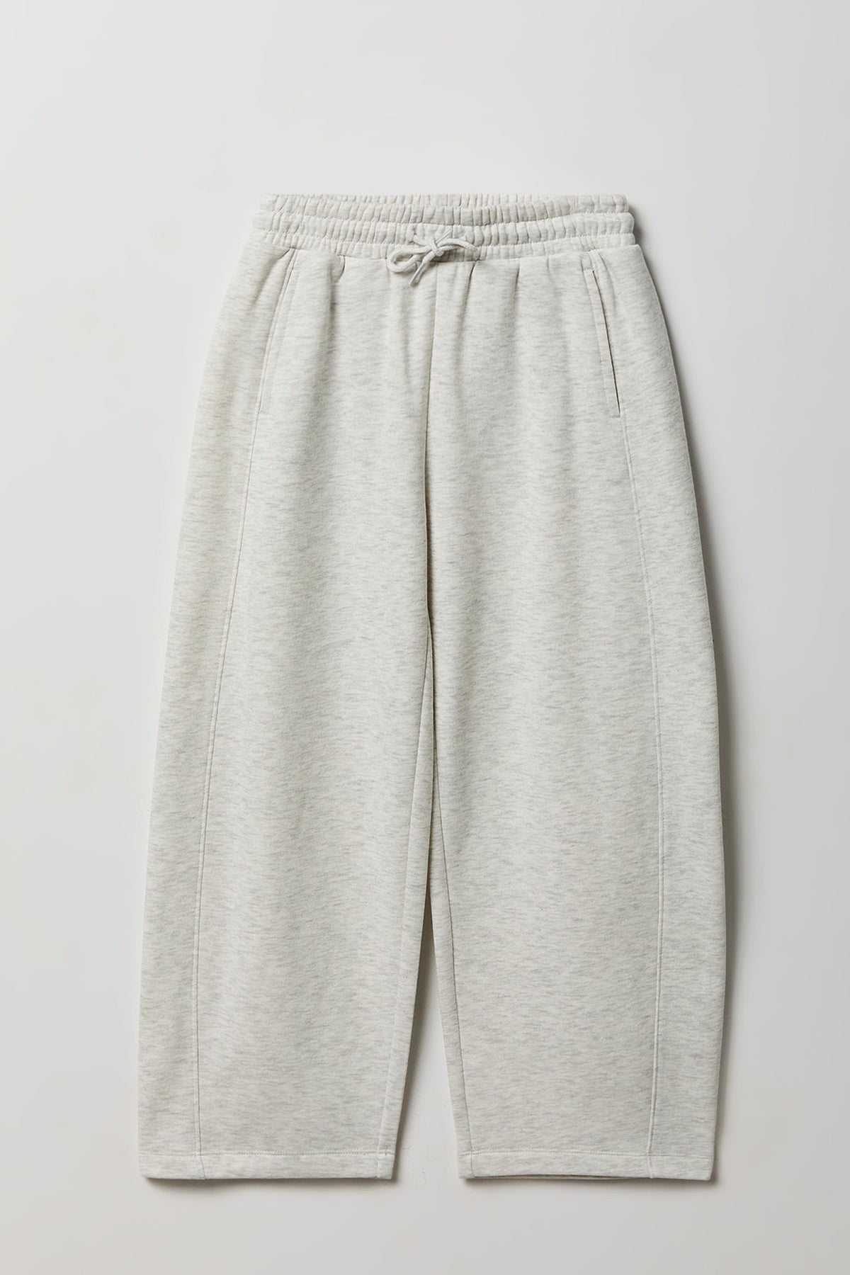 Girls Fleece Barrel Sweatpant - Light Grey