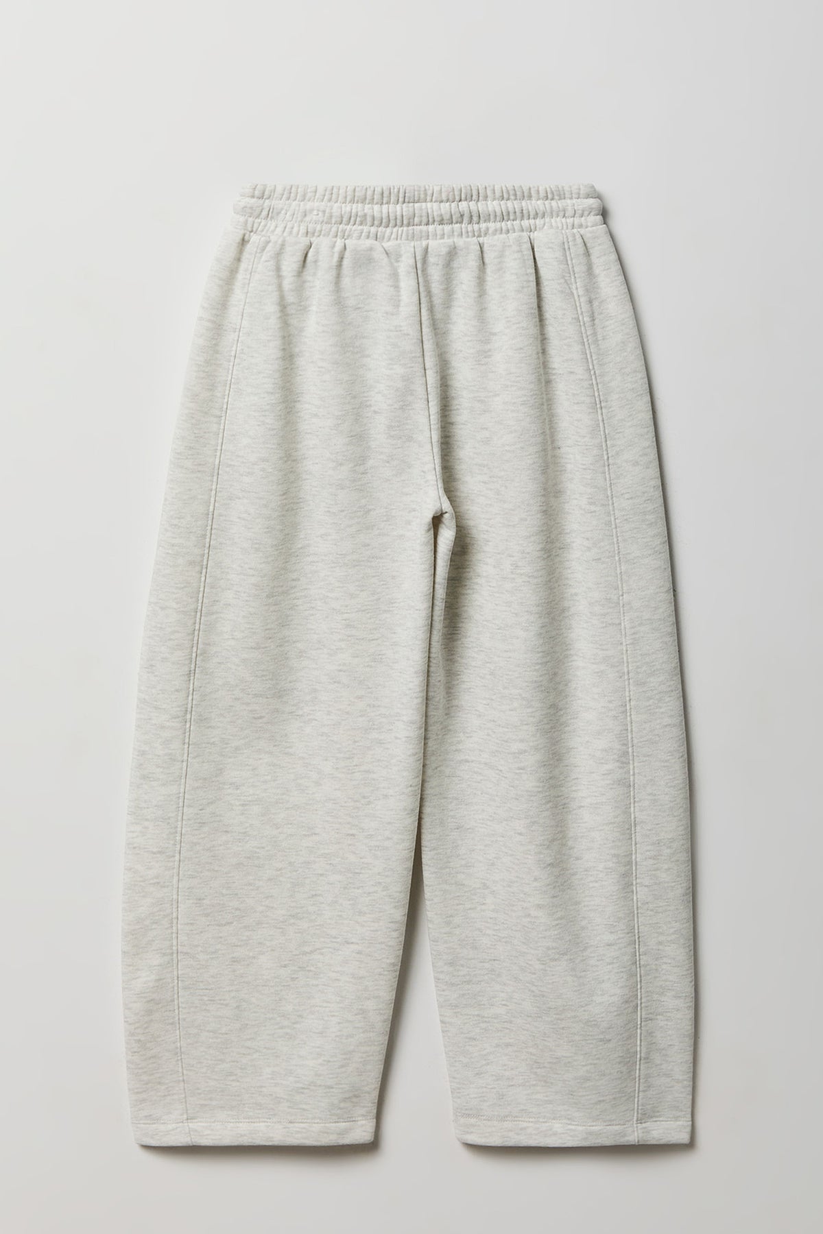 Alt View 2. Girls Fleece Barrel Sweatpant - Light Grey