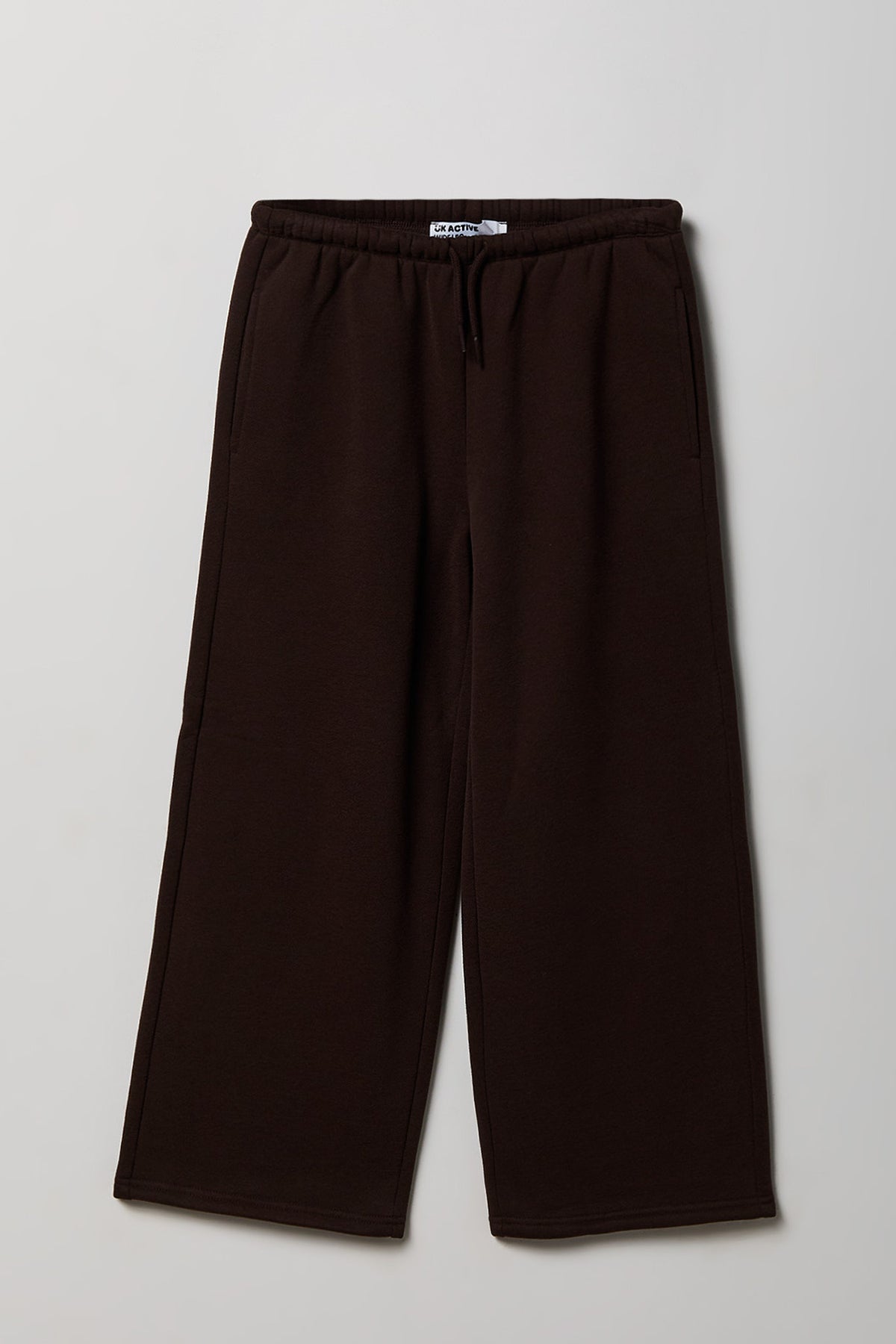 Girls Luxe Fleece Wide Leg Sweatpant - Brown