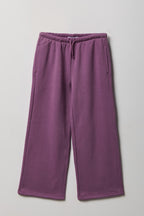 Pantalon d'entraînement à jambe large en molleton de luxe pour fille