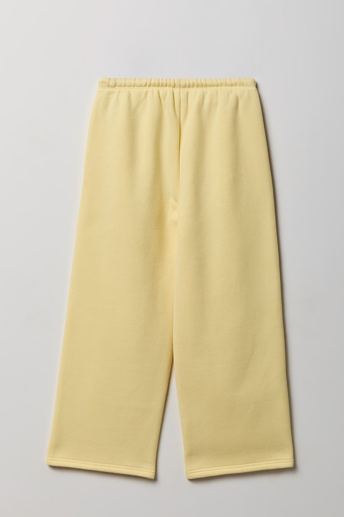 Alt View 2. Girls Luxe Fleece Wide Leg Sweatpant - Pale Yellow