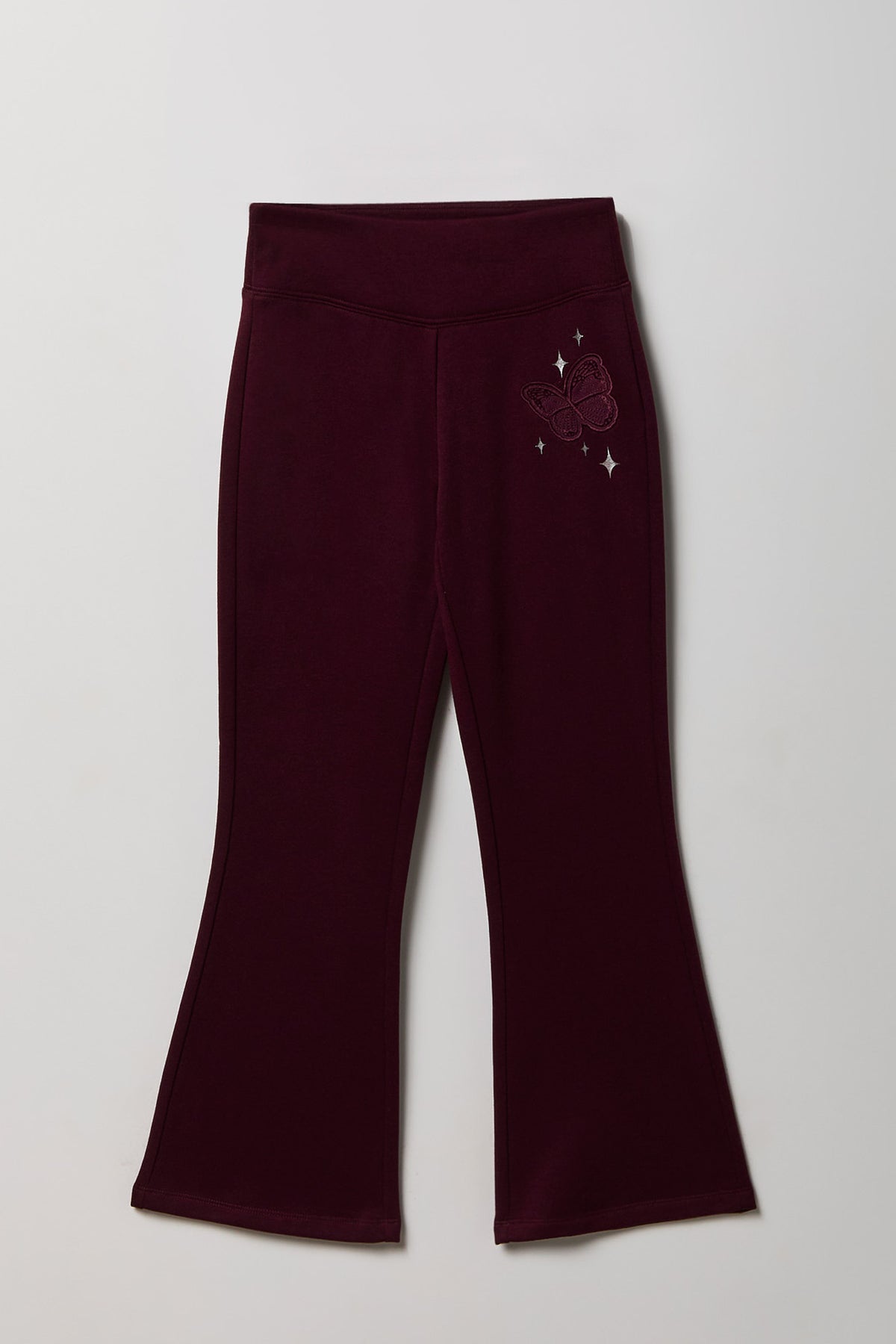 Graphic Fleece Flare Pant - Burgundy