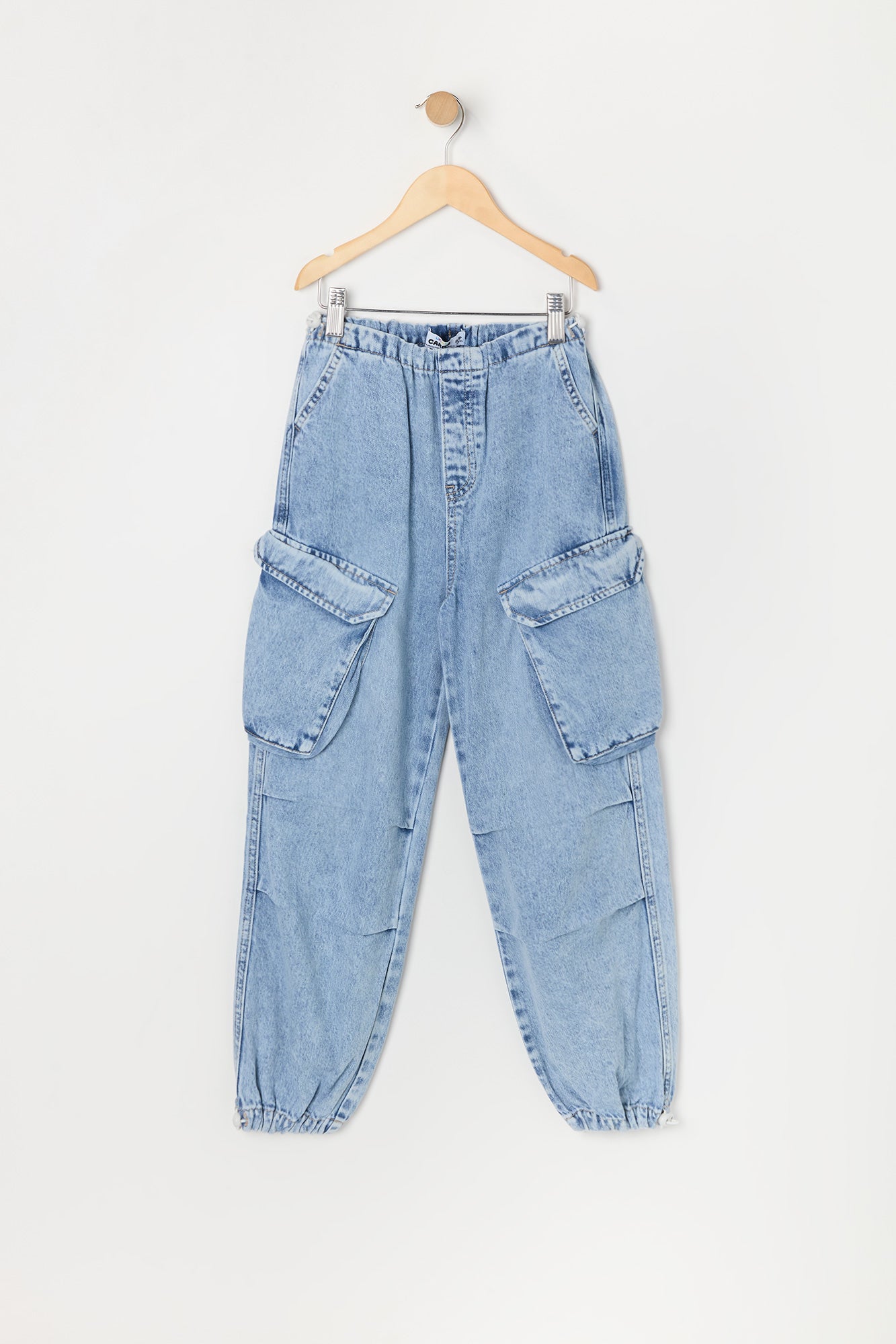 Jogger cargo en denim pour fille