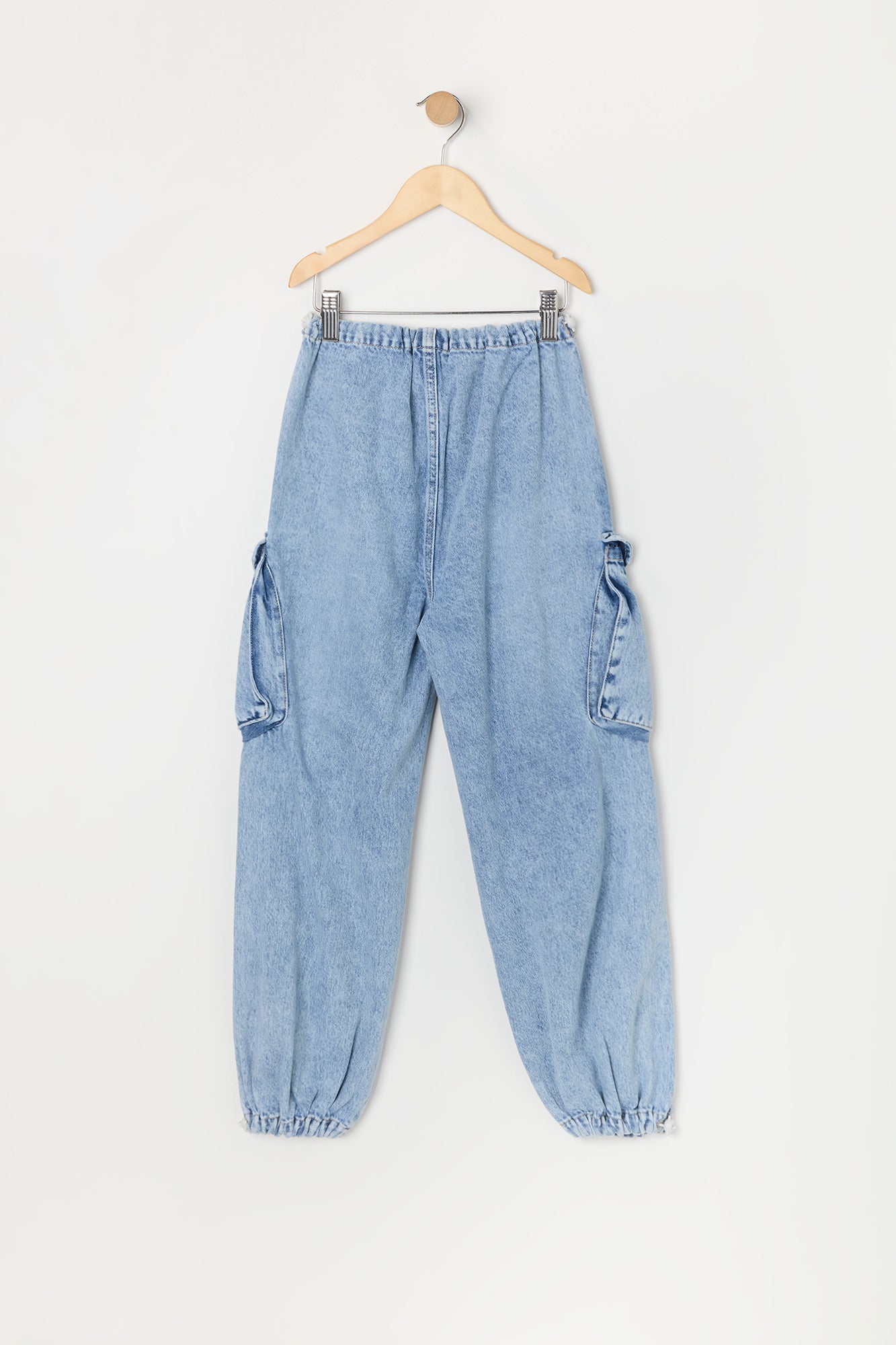 Jogger cargo en denim pour fille