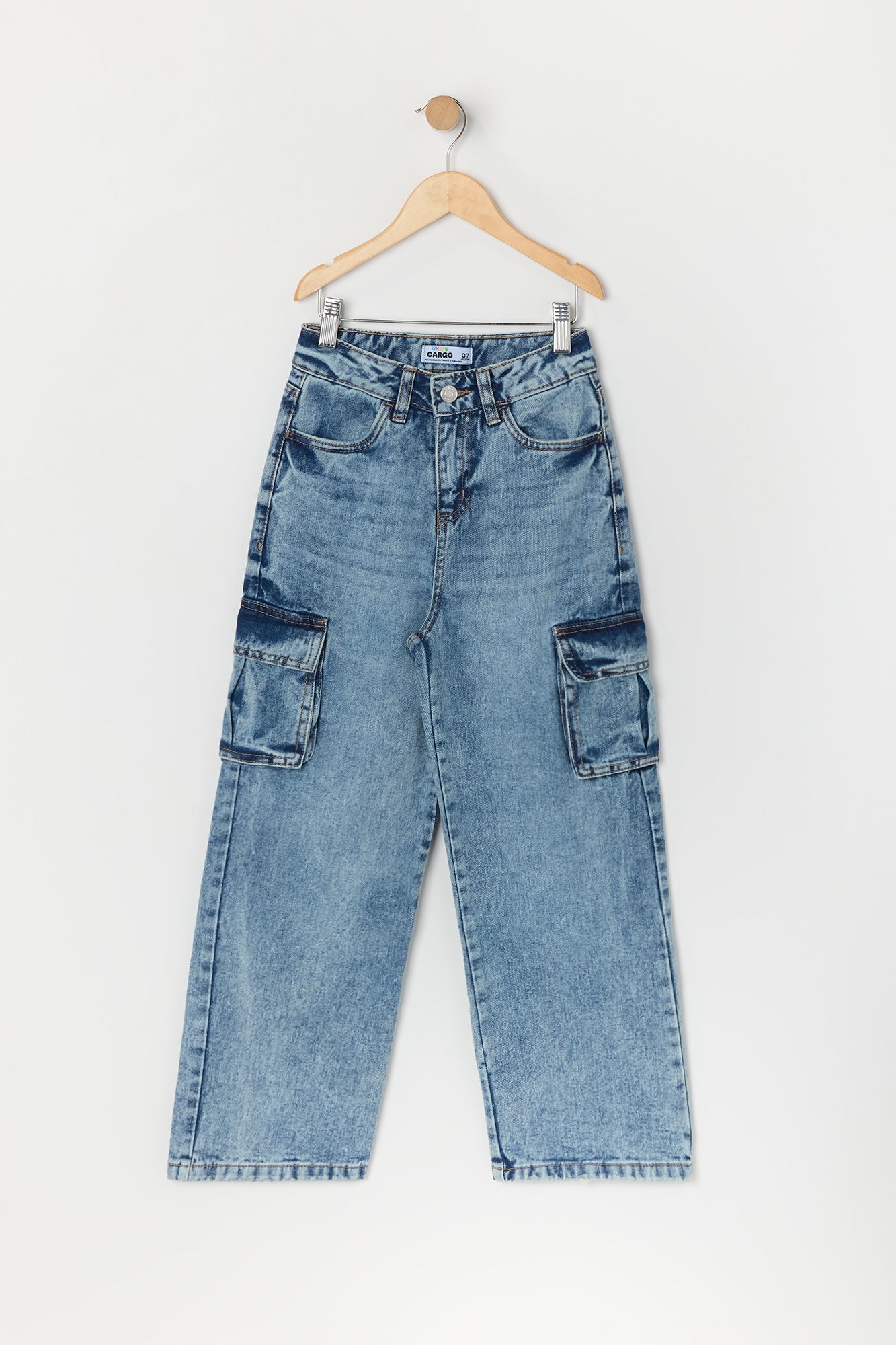 Girls Wide Leg Cargo Jean