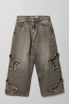 Girls Patched Super Baggy Jean