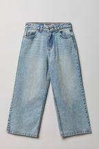 Jean super baggy avec empiècement pour fille