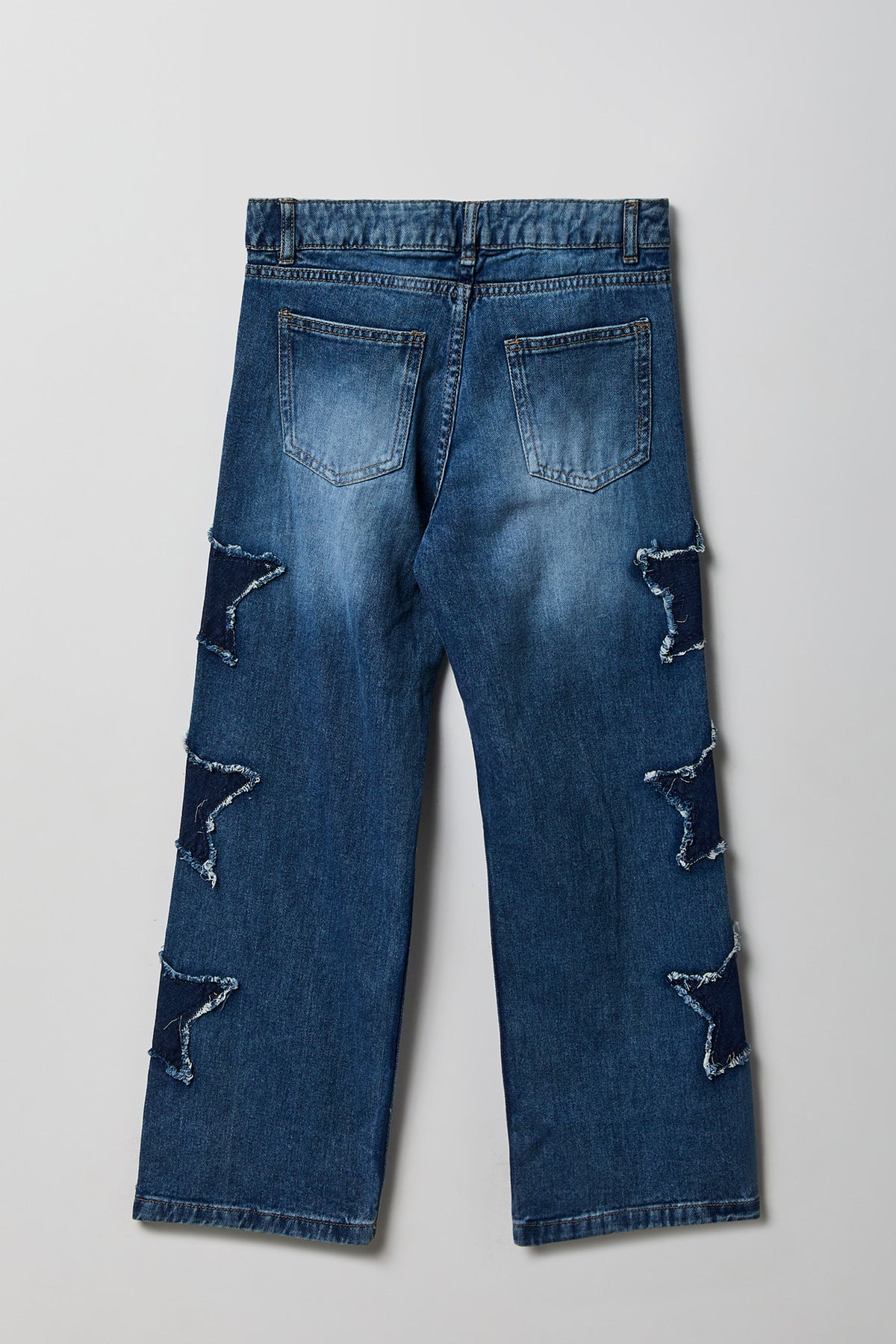 Vue alternative 2. Jean baggy à taille basse avec empiècement Étoile pour fille