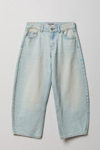 Girls Mid Rise Barrel Jean
