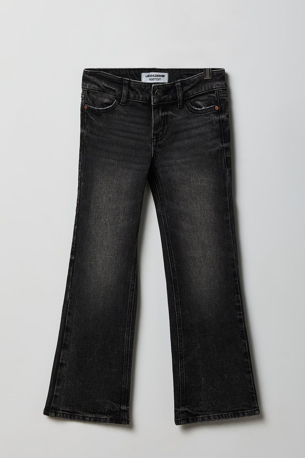 Girls Stretch Low Rise Bootcut Jean - Black