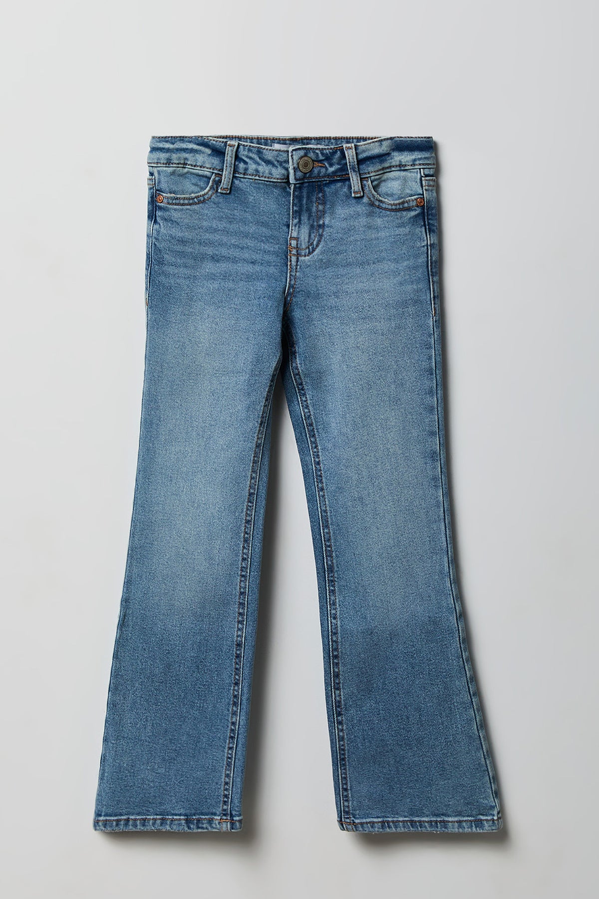Girls Stretch Low Rise Bootcut Jean - Medium Blue