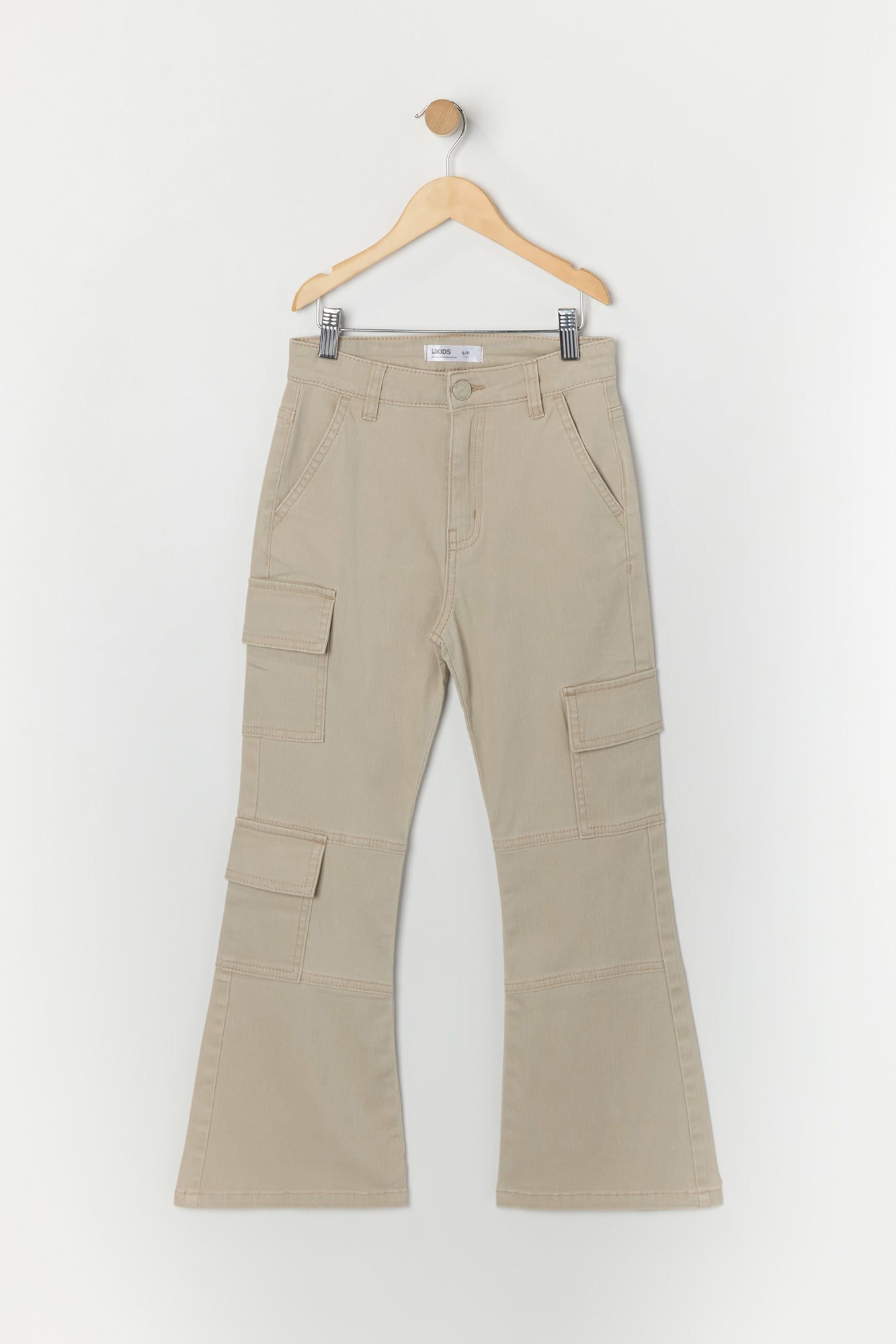 Pantalon cargo à jambe évasée pour fille