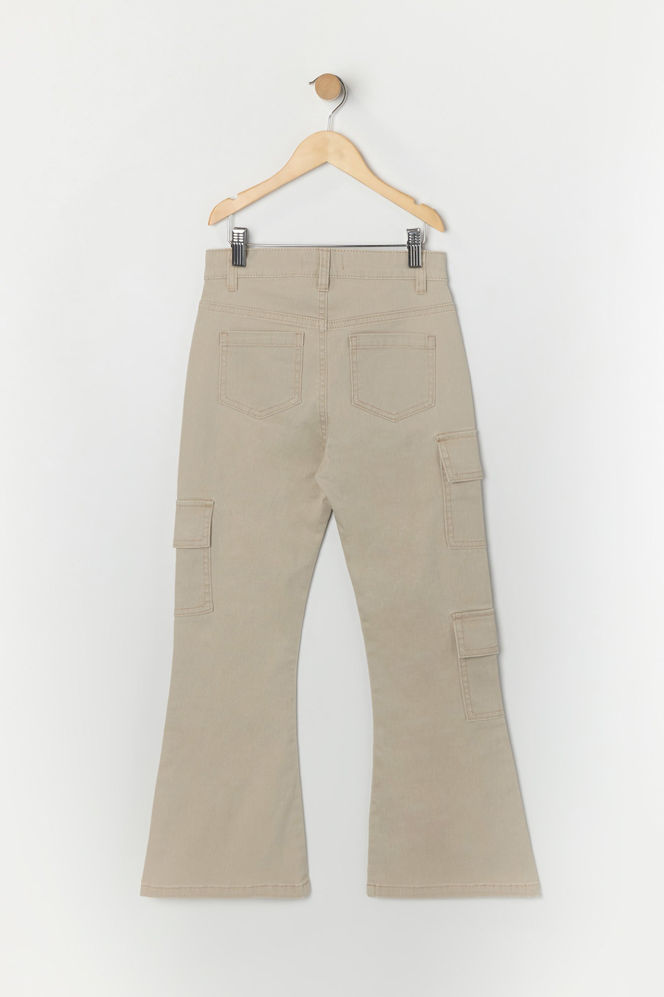 Pantalon cargo à jambe évasée pour fille