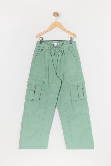 Pantalon cargo à jambe droite pour fille