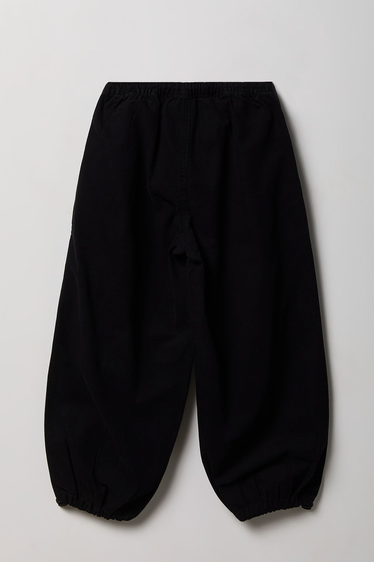 Alt View 2. Girls Toggled Parachute Canvas Pant - Black