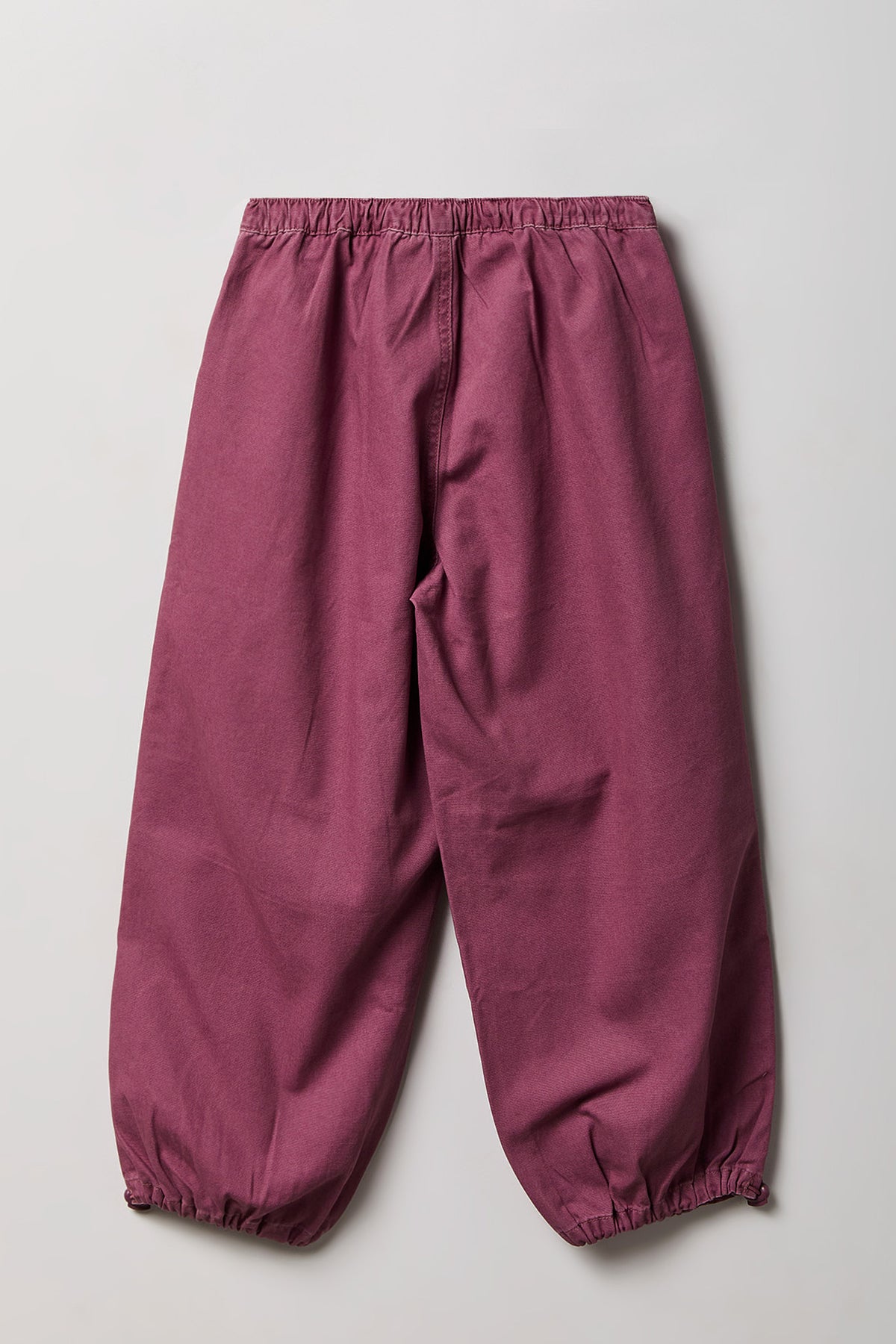 Alt View 2. Girls Toggled Parachute Canvas Pant - Mauve