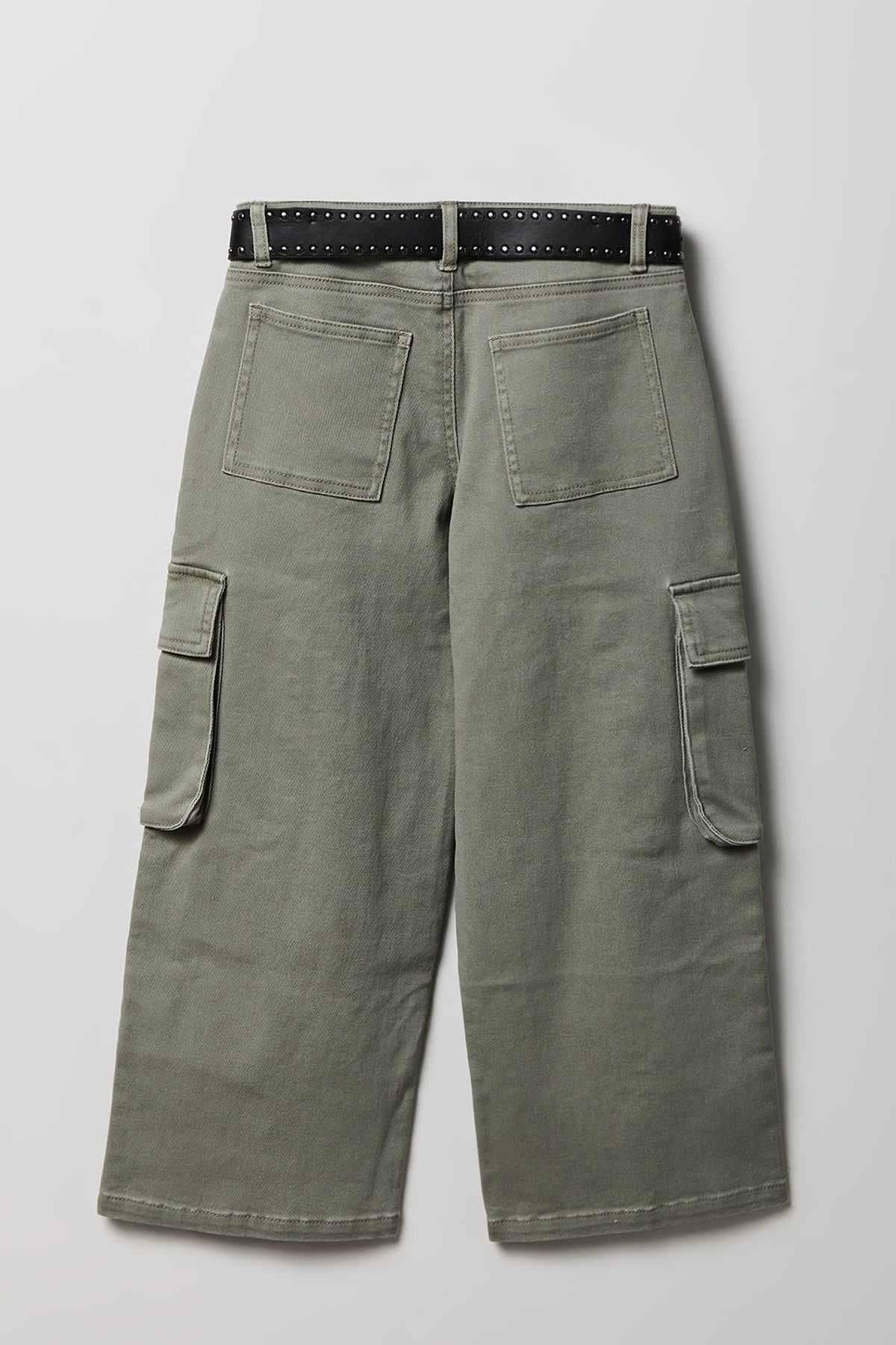 Vue alternative 2. Jean baggy cargo avec ceinture pour fille