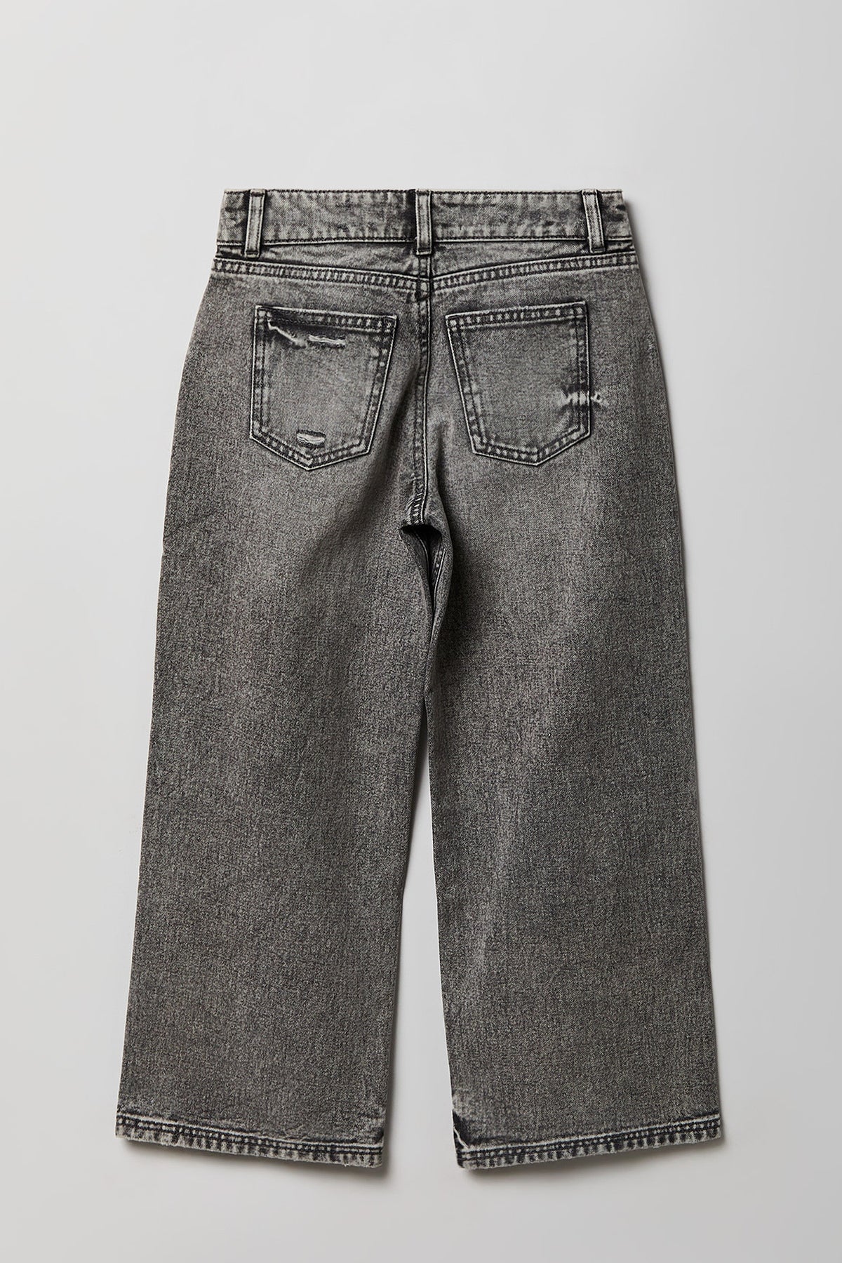 Alt View 2. Girls Ripped Mid Rise Super Baggy Jean - Charcoal