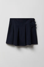 Girls Bow Pleated Skirt