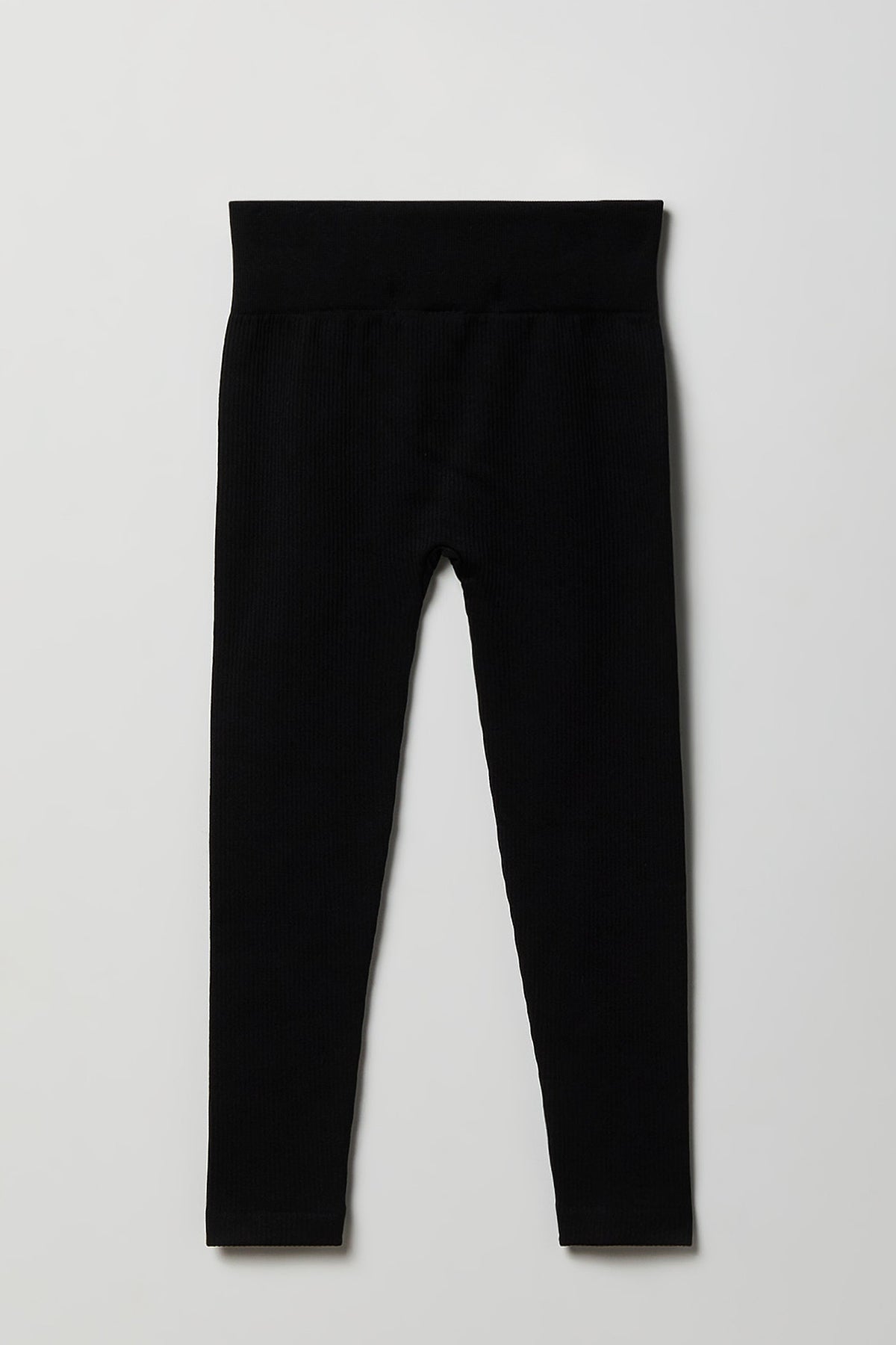 Alt View 2. Girls Seamless Ribbed Legging (2 Pack) - Black
