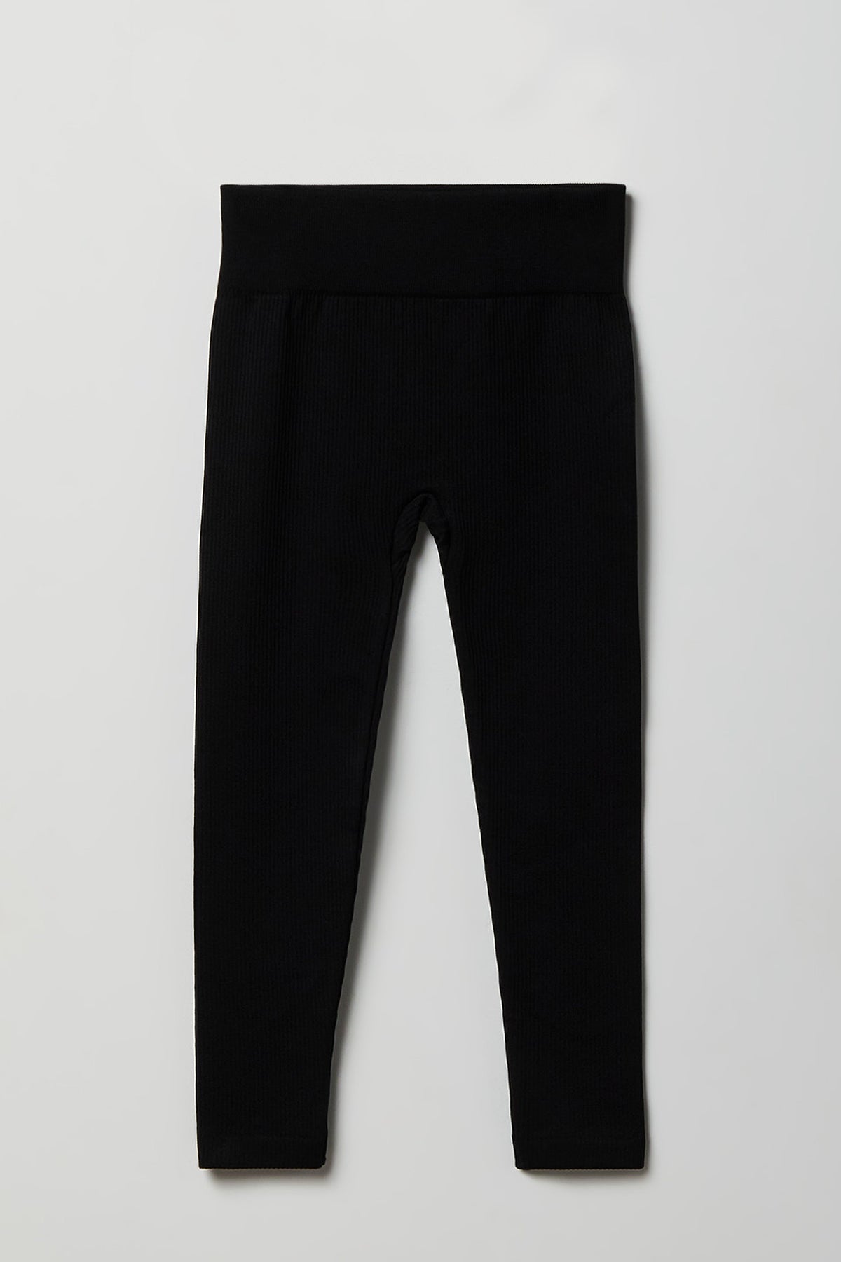 Alt View 3. Girls Seamless Ribbed Legging (2 Pack) - Black