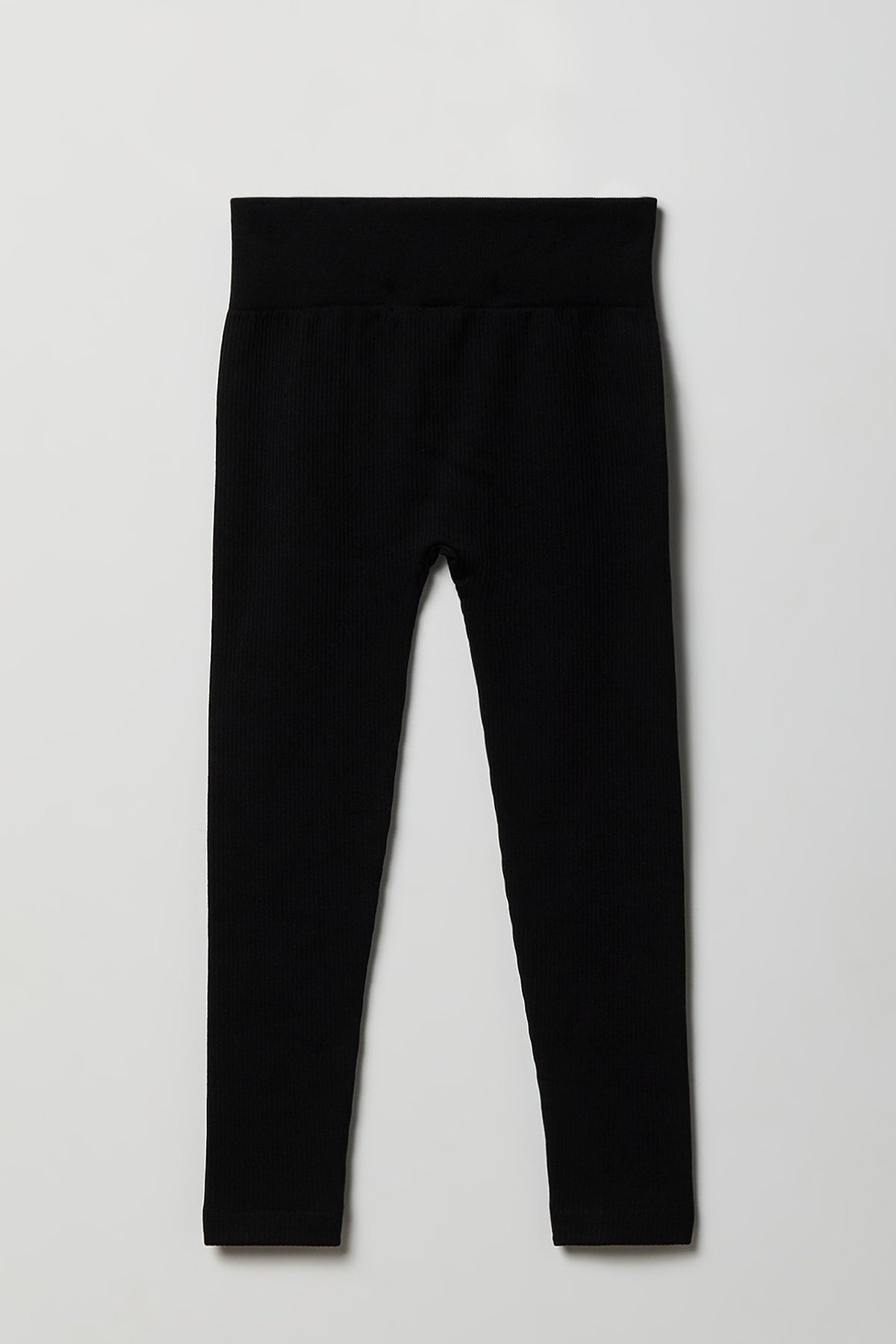 Alt View 4. Girls Seamless Ribbed Legging (2 Pack) - Black