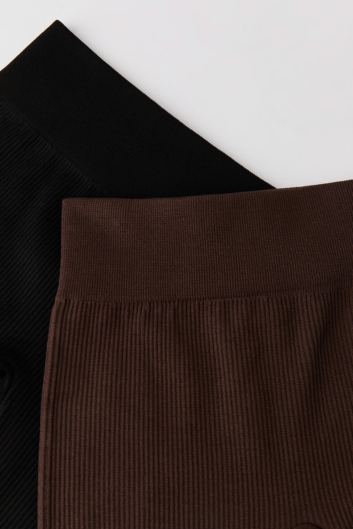 Girls Seamless Ribbed Legging (2 Pack) - Brown