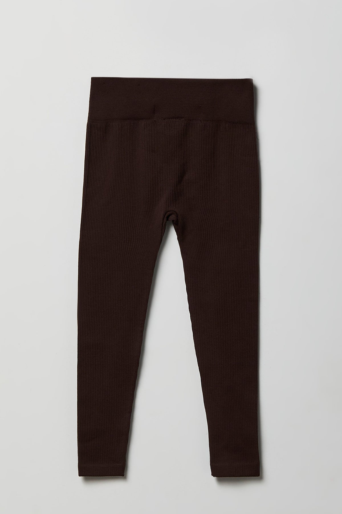 Alt View 4. Girls Seamless Ribbed Legging (2 Pack) - Brown