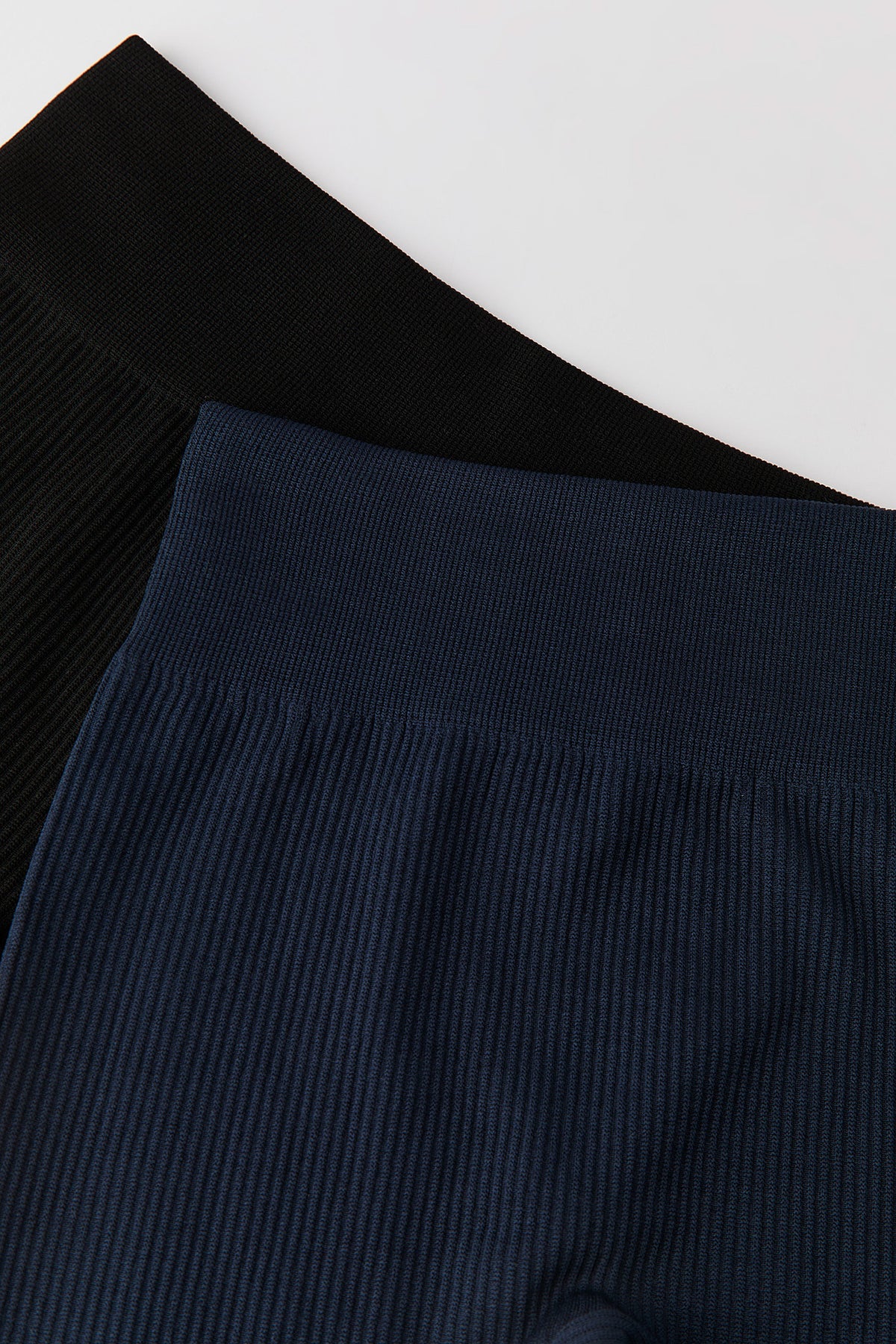 Girls Seamless Ribbed Legging (2 Pack) - Navy