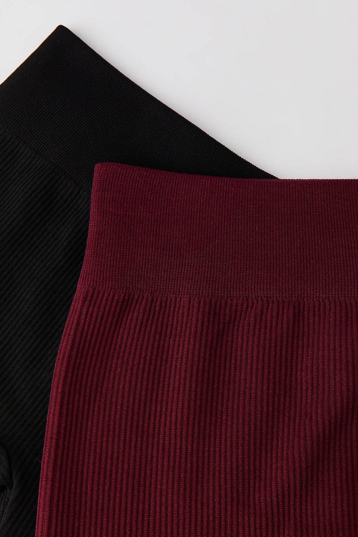 Girls Seamless Ribbed Legging (2 Pack) - Burgundy