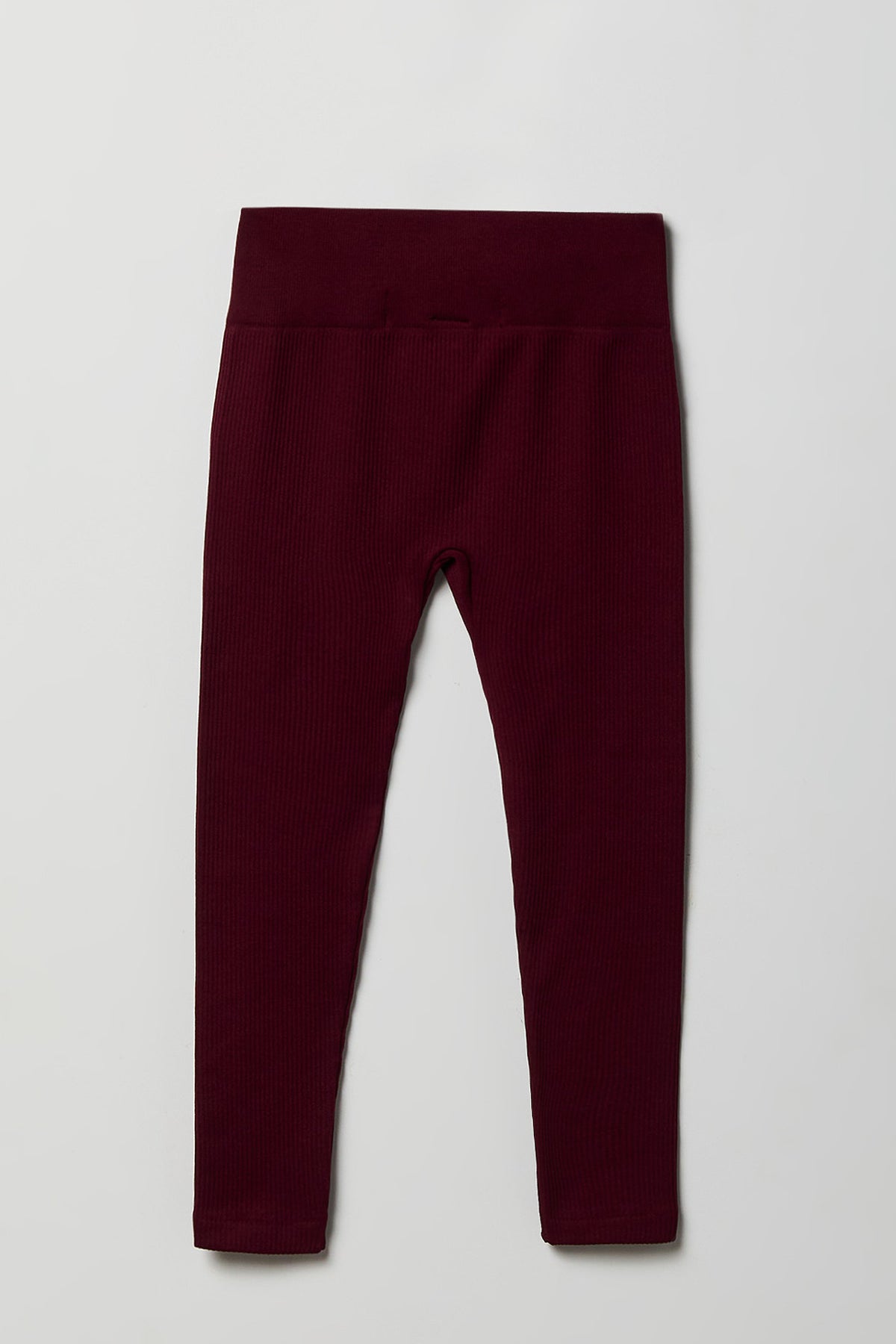 Alt View 4. Girls Seamless Ribbed Legging (2 Pack) - Burgundy