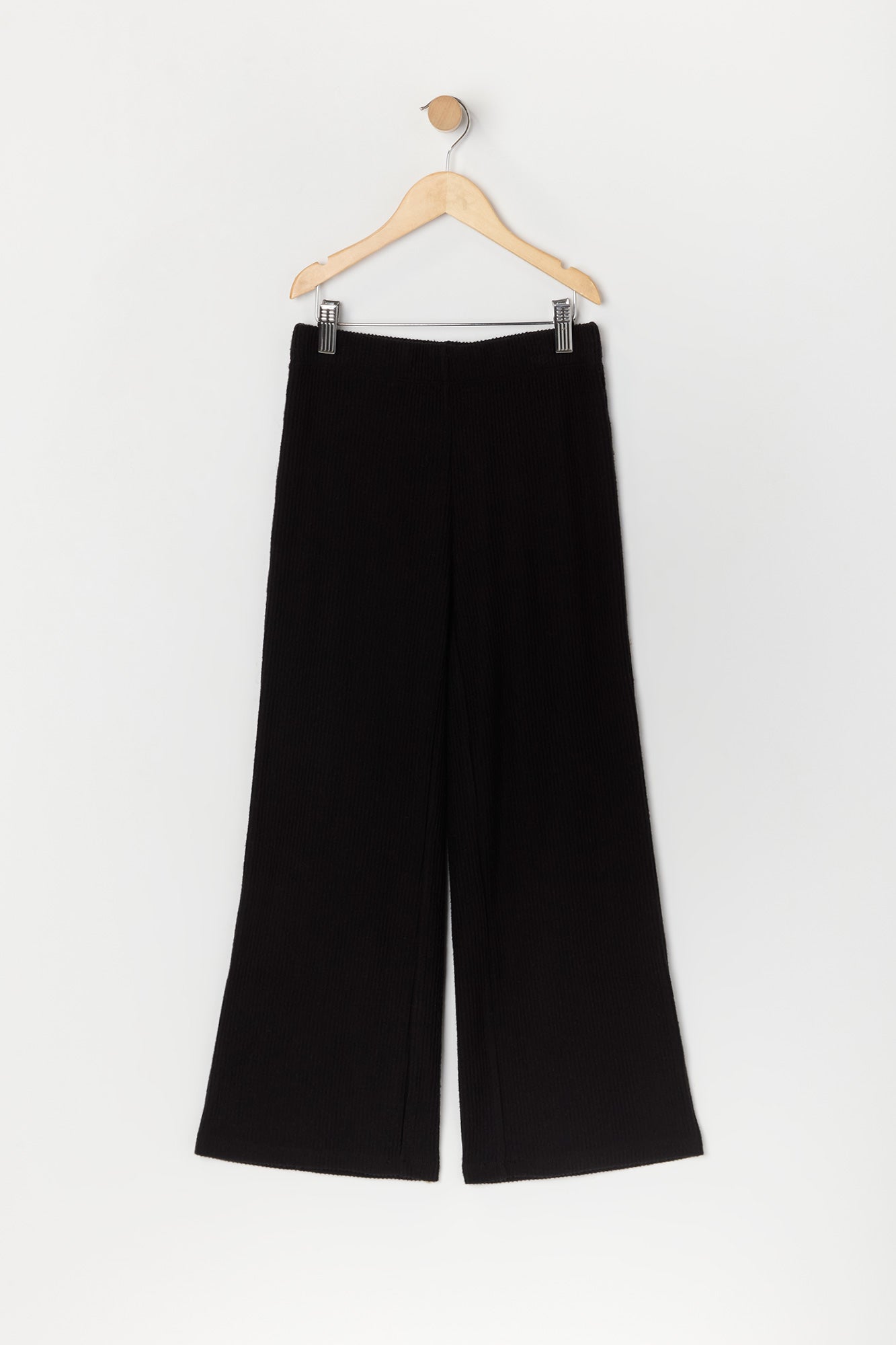 Girls Ribbed Knit Wide Leg Pant