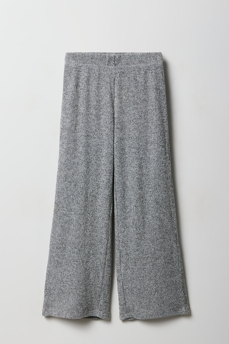 Girls Ribbed Knit Wide Leg Pant