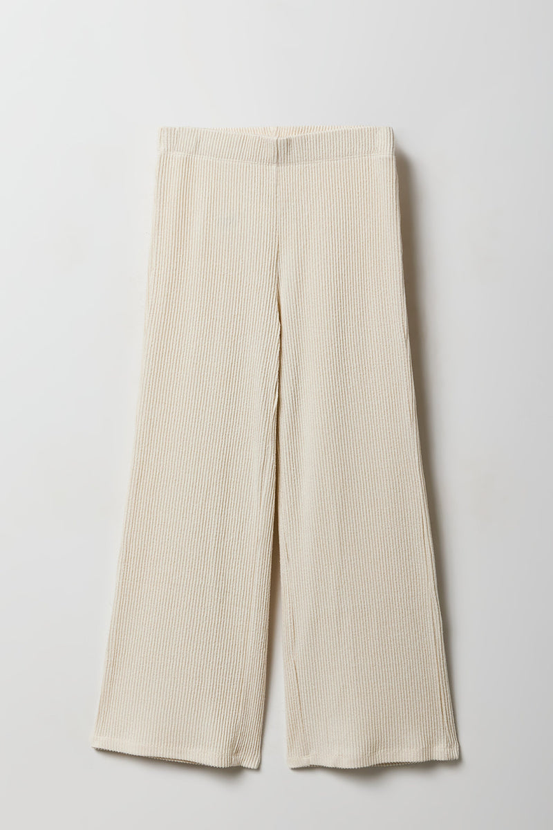Girls Ribbed Knit Wide Leg Pant
