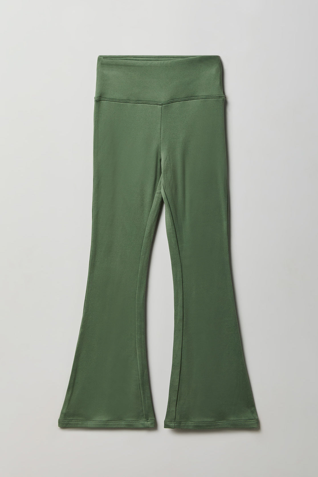 Girls Active Wide Waist Flare Leg Pant - Green