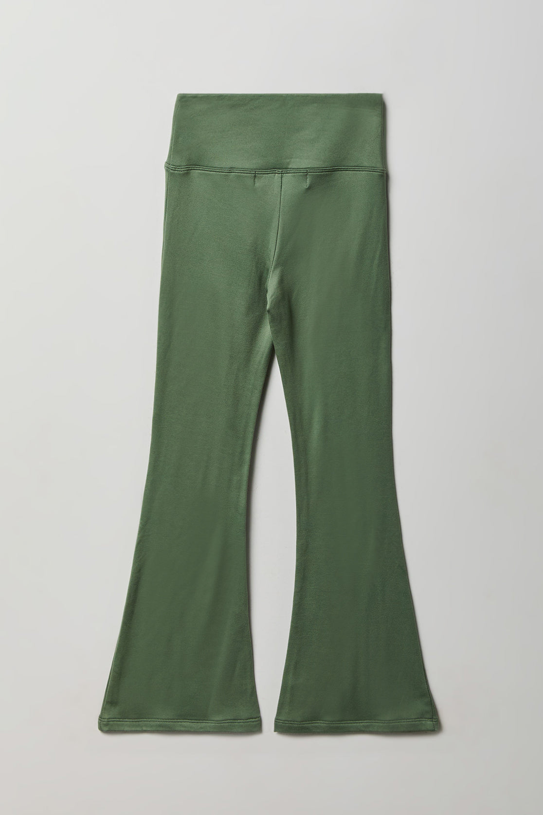 Alt View 2. Girls Active Wide Waist Flare Leg Pant - Green