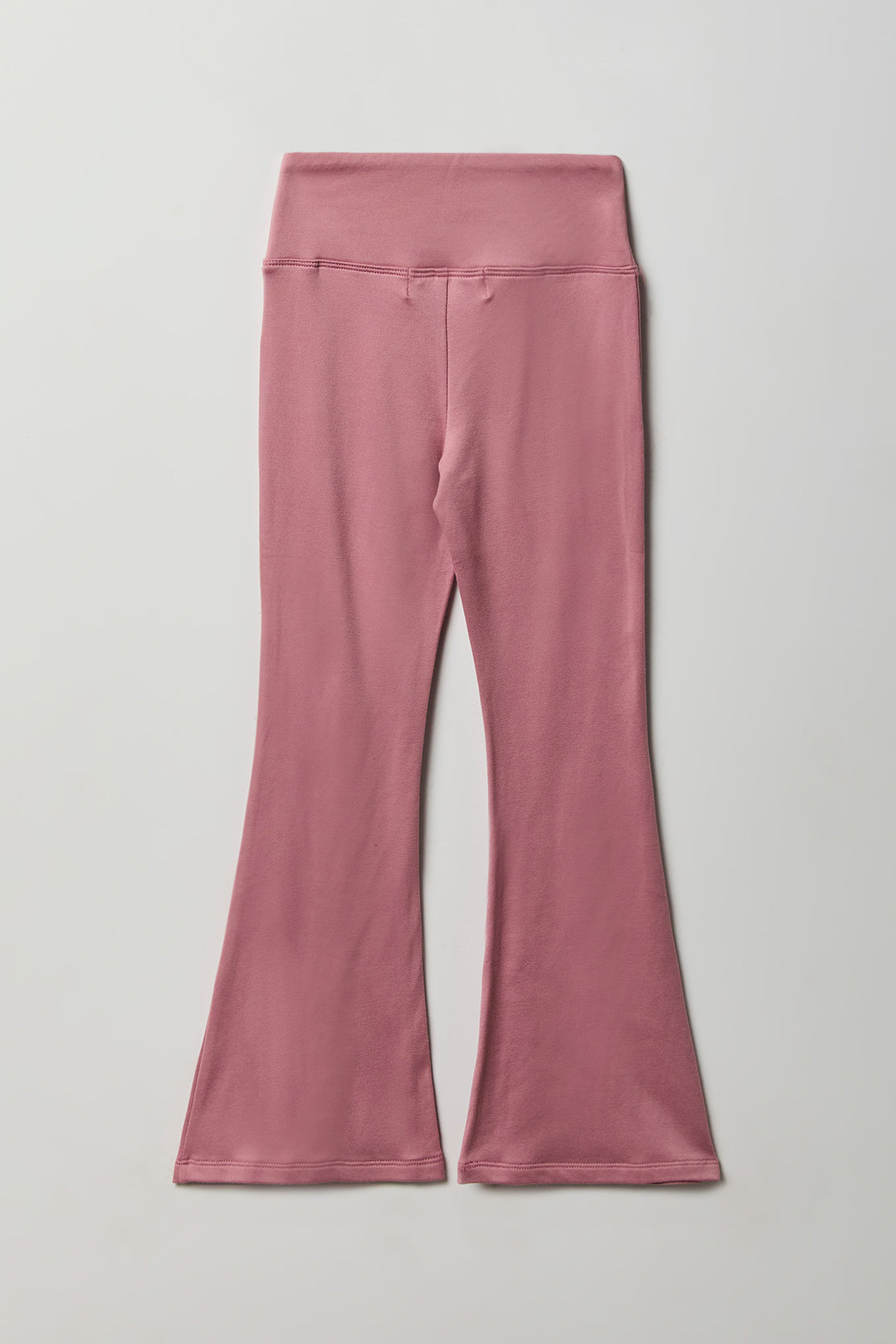 Alt View 2. Girls Active Wide Waist Flare Leg Pant - Mauve