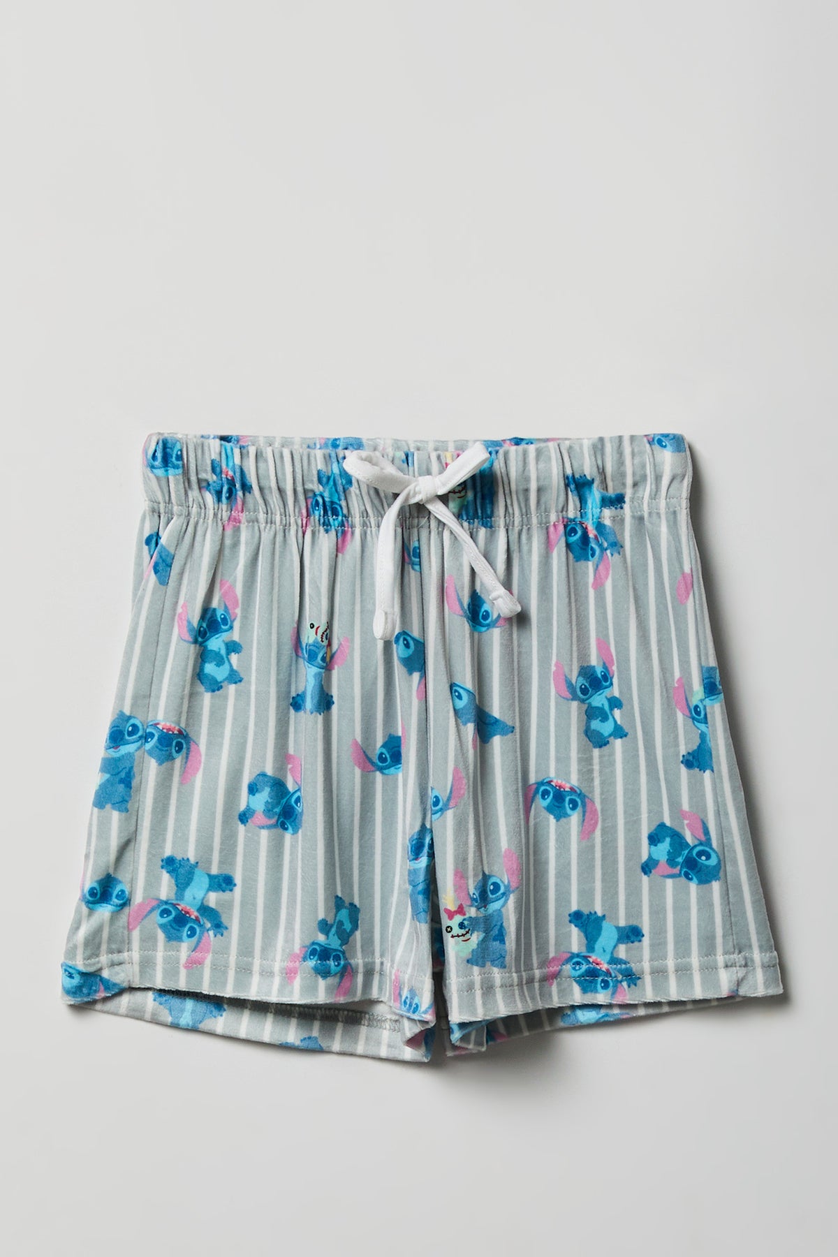 Vue alternative 4. Ensemble pyjama avec t-shirt à imprimé Stitch et short pour fille