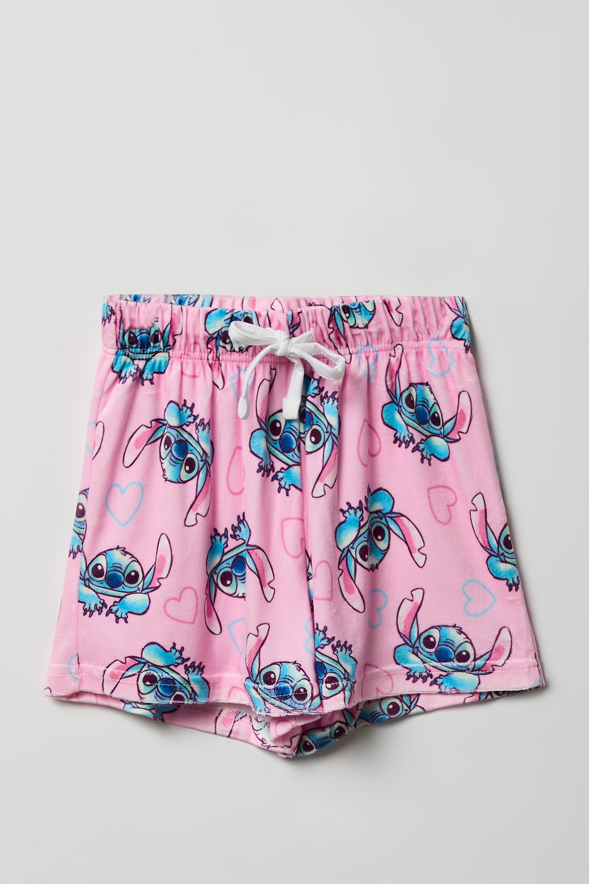 Alt View 4. Girls Stitch Graphic T-Shirt & Short Pajama Set - Pink
