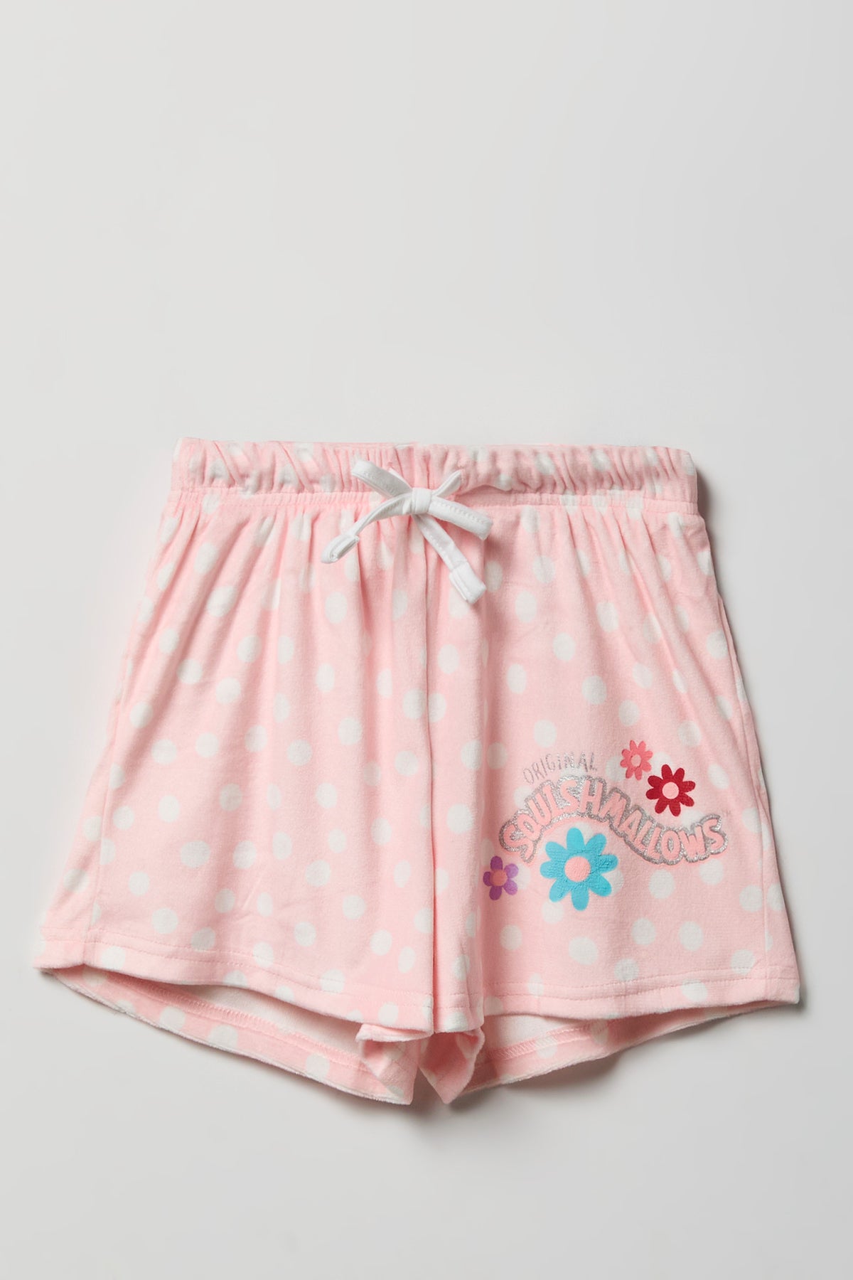 Alt View 4. Girls Squish Squad Graphic T-Shirt & Short Pajama Set - Light Pink
