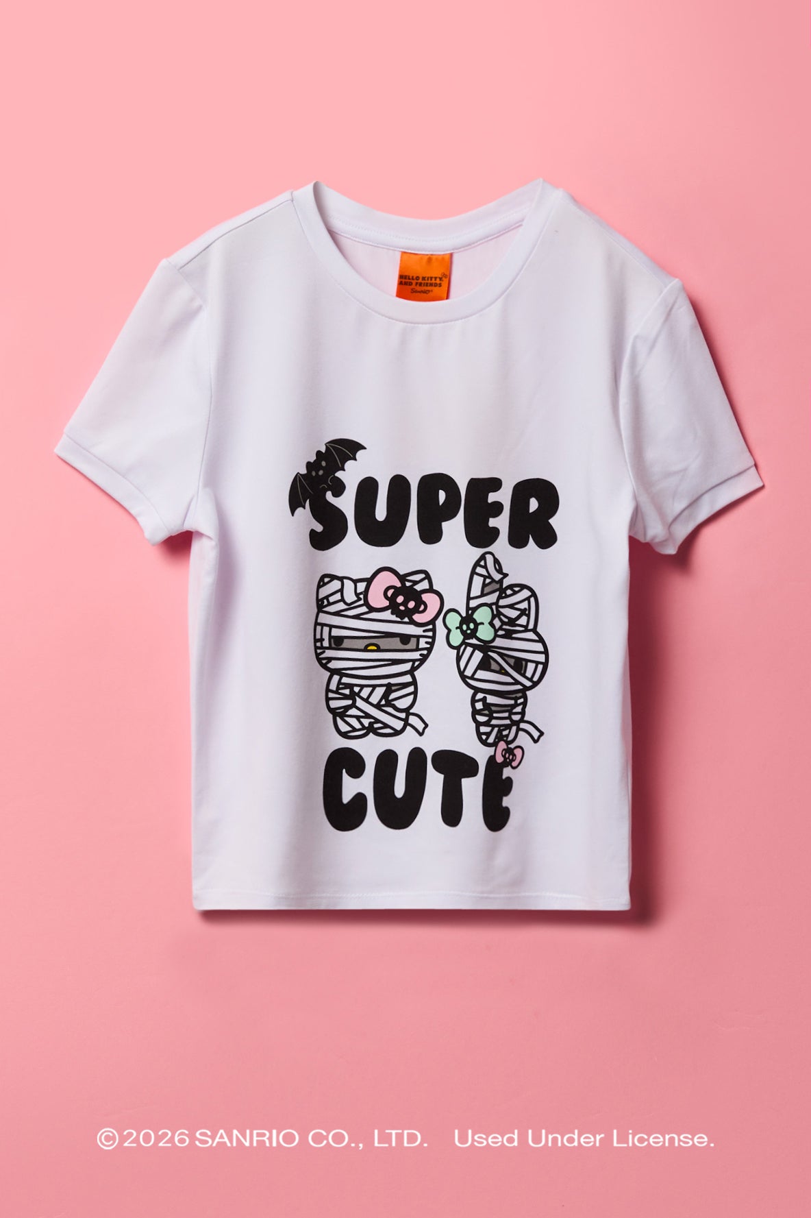 Alt View 2. Hello Kitty® & My Melody™ Girls Halloween T-Shirt & Short Pajama Set - Pink