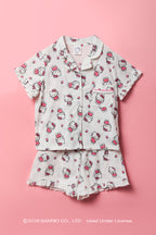 Hello Kitty® Girls Button-Up Top & Short Pajama Set