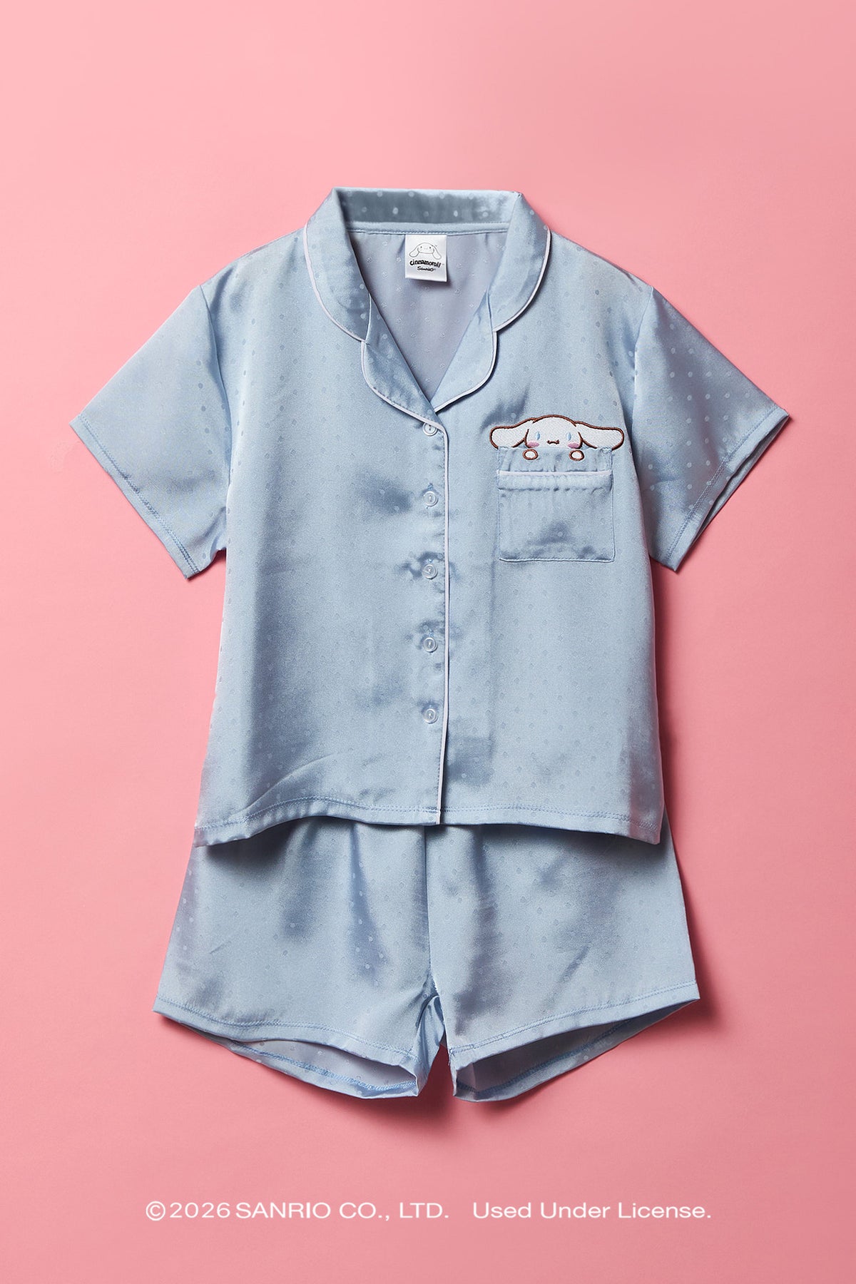 Ensemble pyjama avec haut boutonné à motif brodé Cinnamoroll™ pour fille