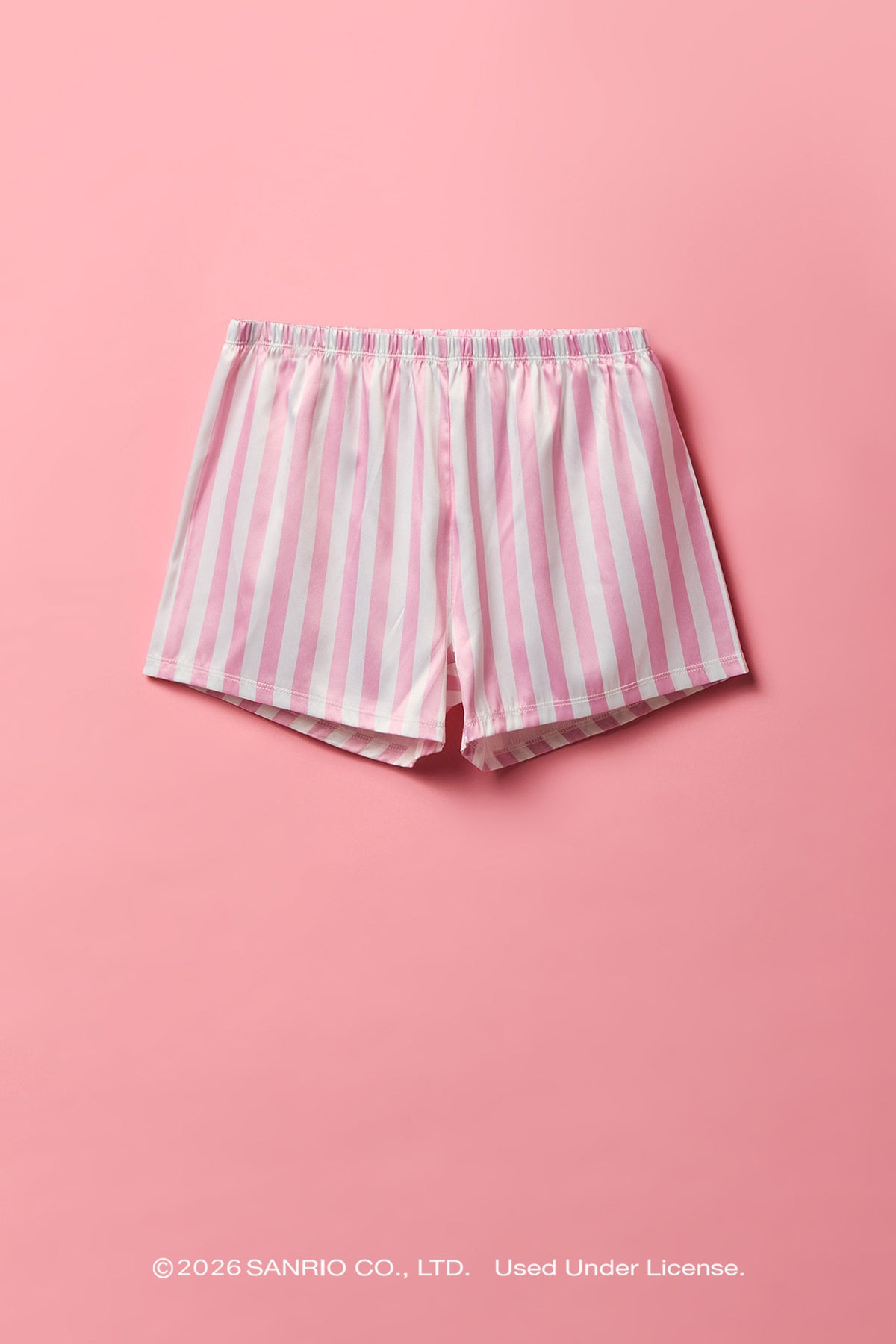 Alt View 4. Hello Kitty® Girls Embroidered Button-Up Top & Short Pajama Set - Pink