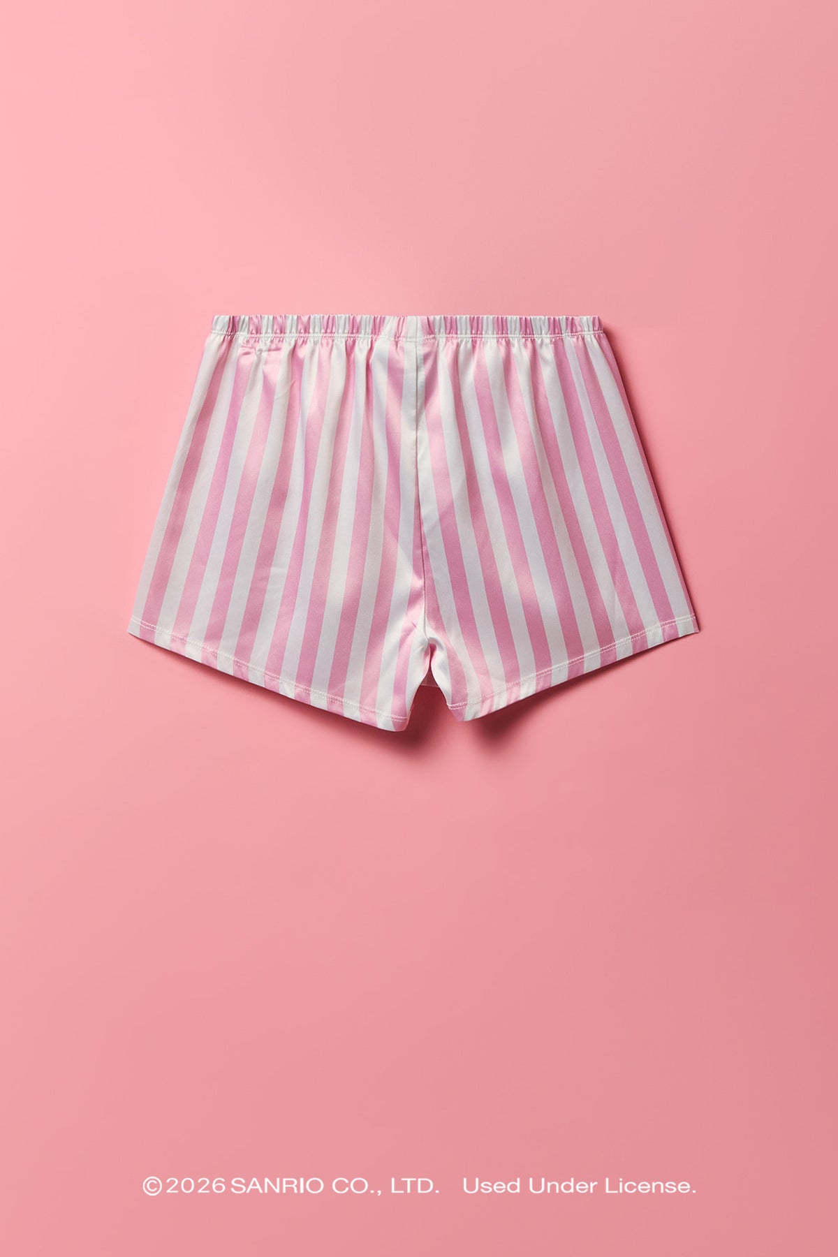 Alt View 5. Hello Kitty® Girls Embroidered Button-Up Top & Short Pajama Set - Pink